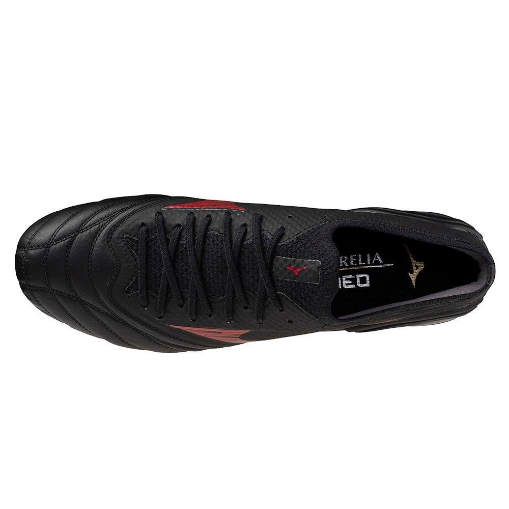 Noir/Rouge/Noir - Mizuno - Morelia Neo IV Elite Adults Soft Ground Rugby Boots - 4