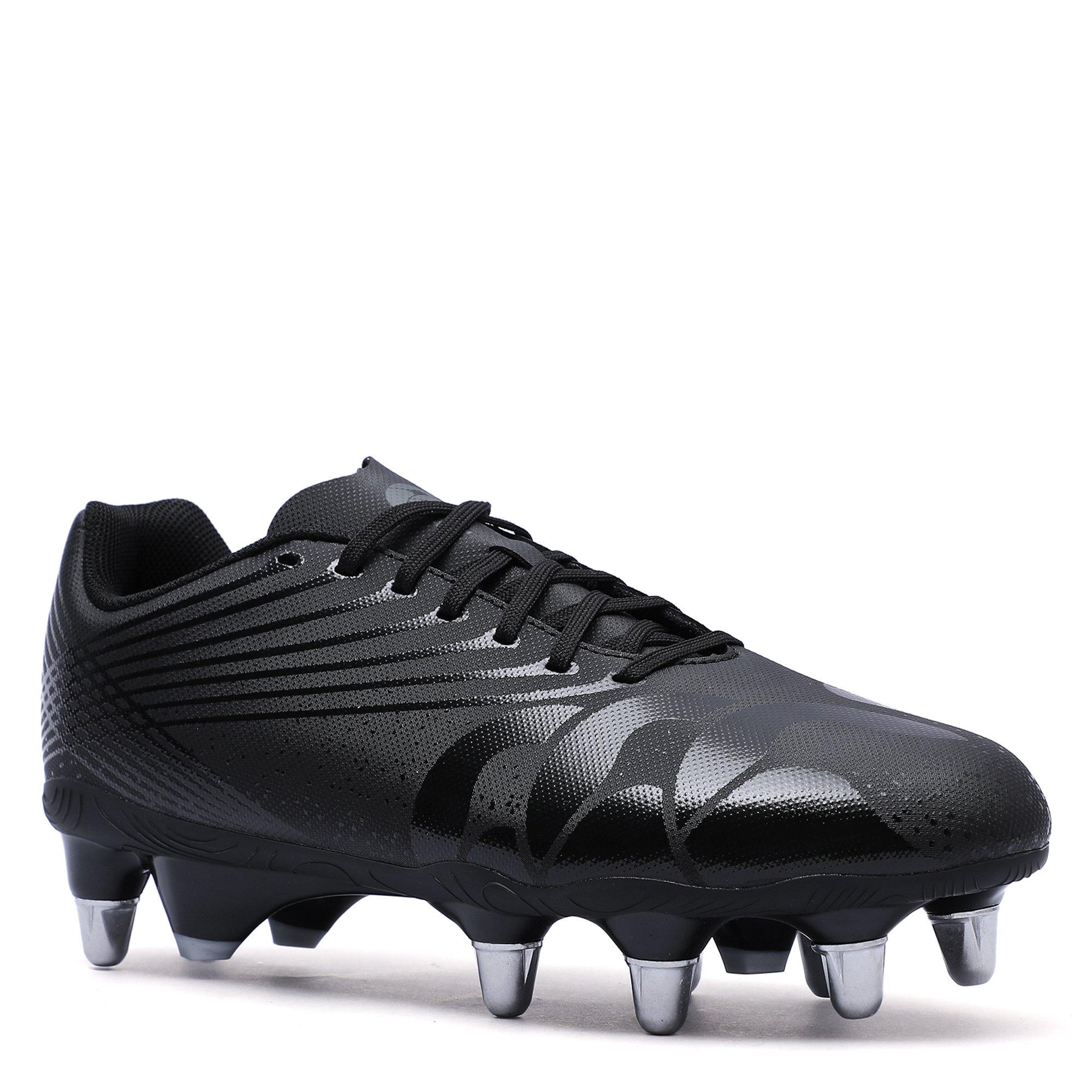 Blk/Sil Metalic - Canterbury - Stampede Groundbreak Team Soft Ground Rugby Boots - 5