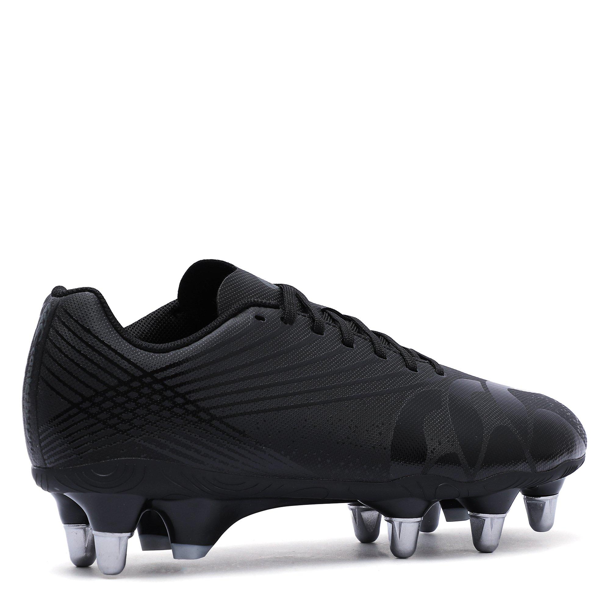Blk/Sil Metalic - Canterbury - Stampede Groundbreak Team Soft Ground Rugby Boots - 6