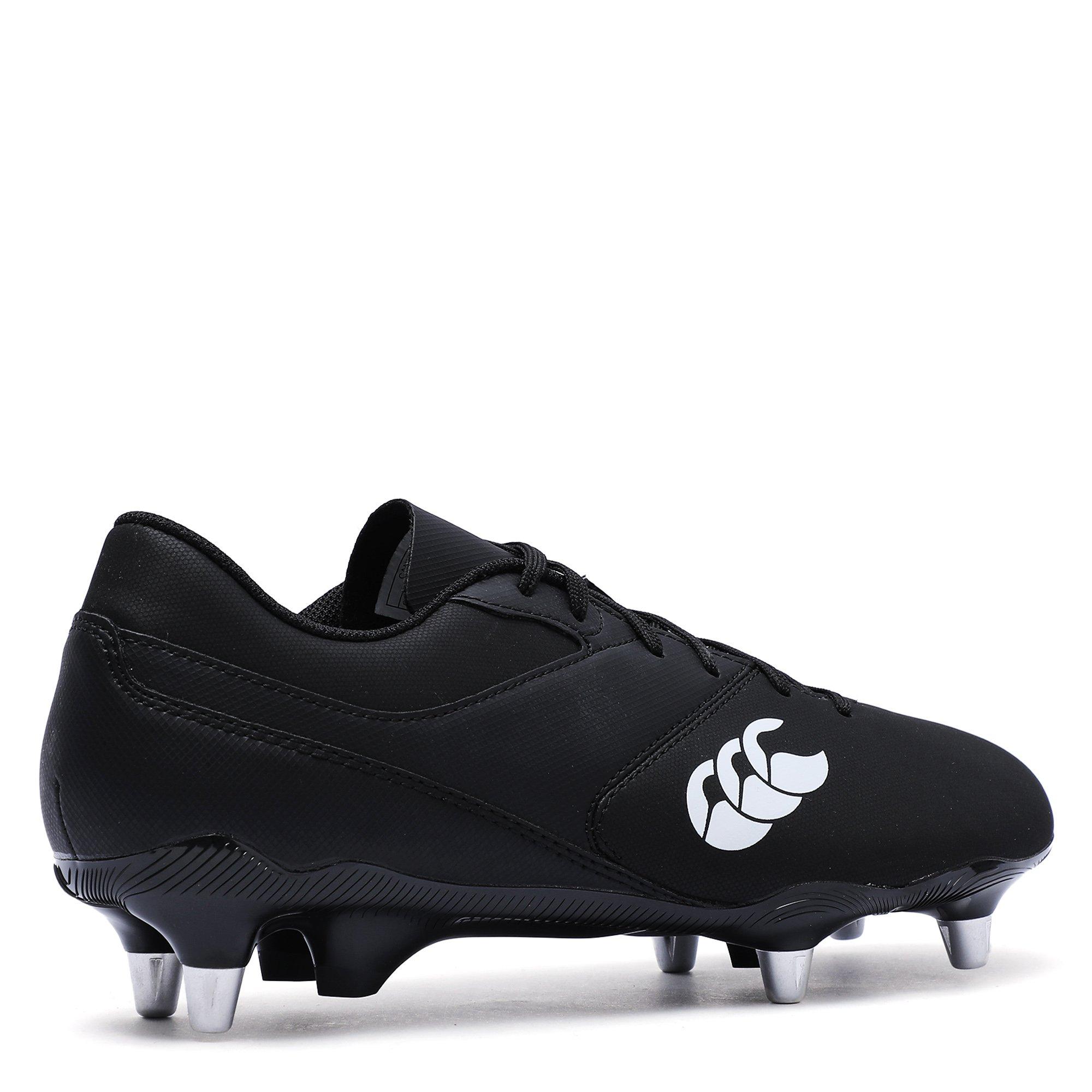 Black/White - Canterbury - Phoenix Raze Adults Soft Ground Rugby Boots - 6