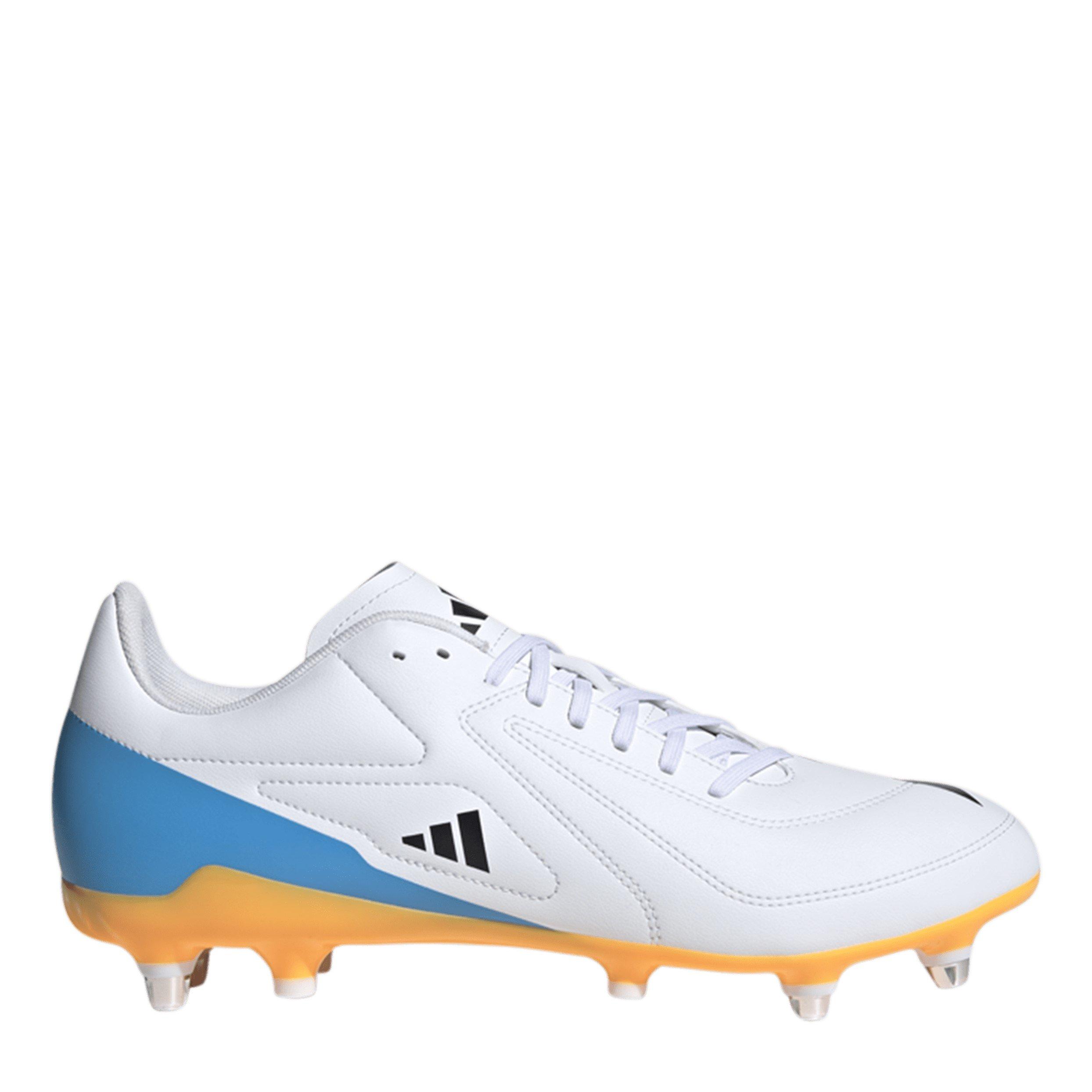 Adidas Men's Rs-15 Adults Soft Ground Rugby Boots - Wht/Blk/Luc - 7 (40.7)