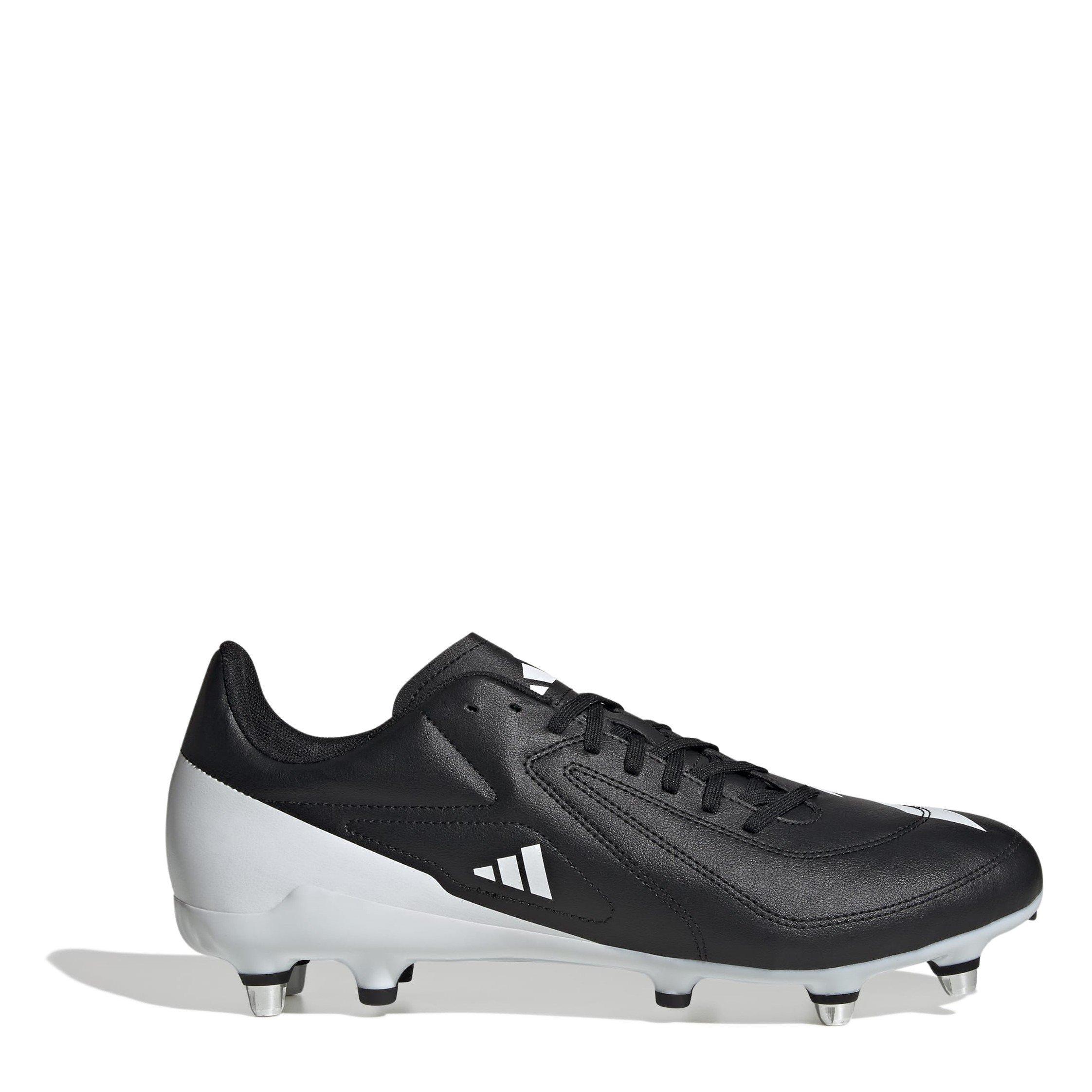 Adidas Men's Rs-15 Adults Soft Ground Rugby Boots - Black/White - 10.5(45.3)