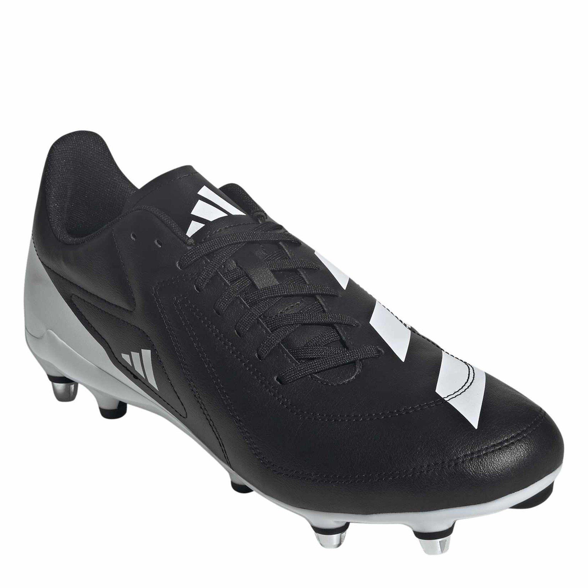 Black/White - adidas - RS-15 Adults Soft Ground Rugby Boots - 3