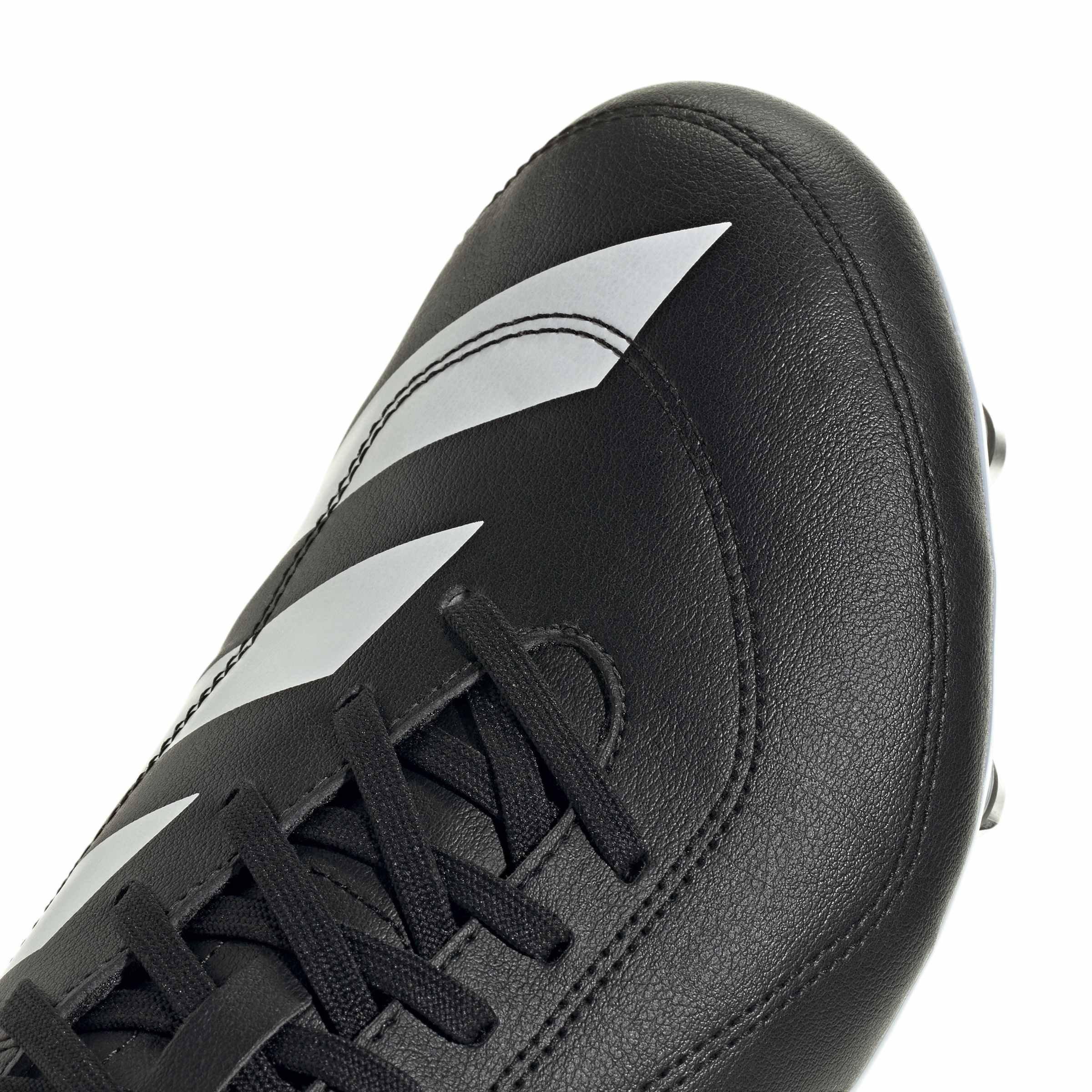 Black/White - adidas - RS-15 Adults Soft Ground Rugby Boots - 7