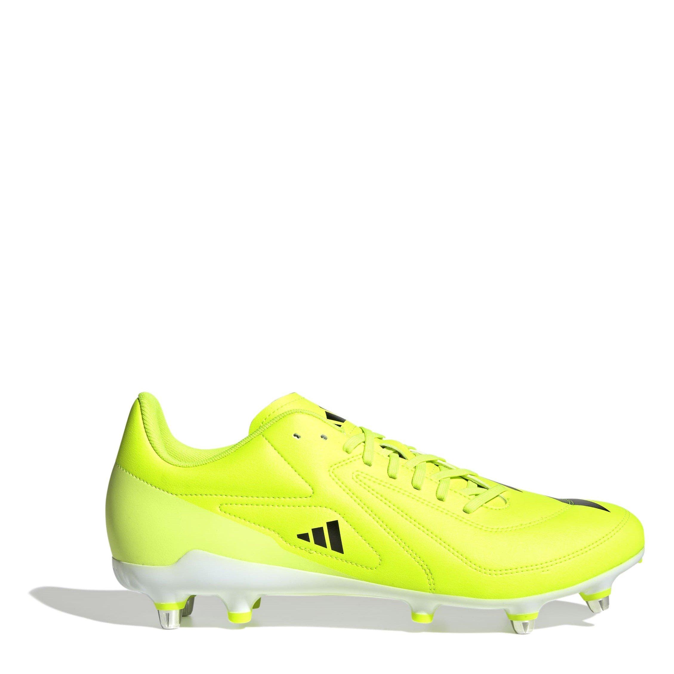 Adidas Men's Rs-15 Adults Soft Ground Rugby Boots - Yellow/Black - 10 (44.7)