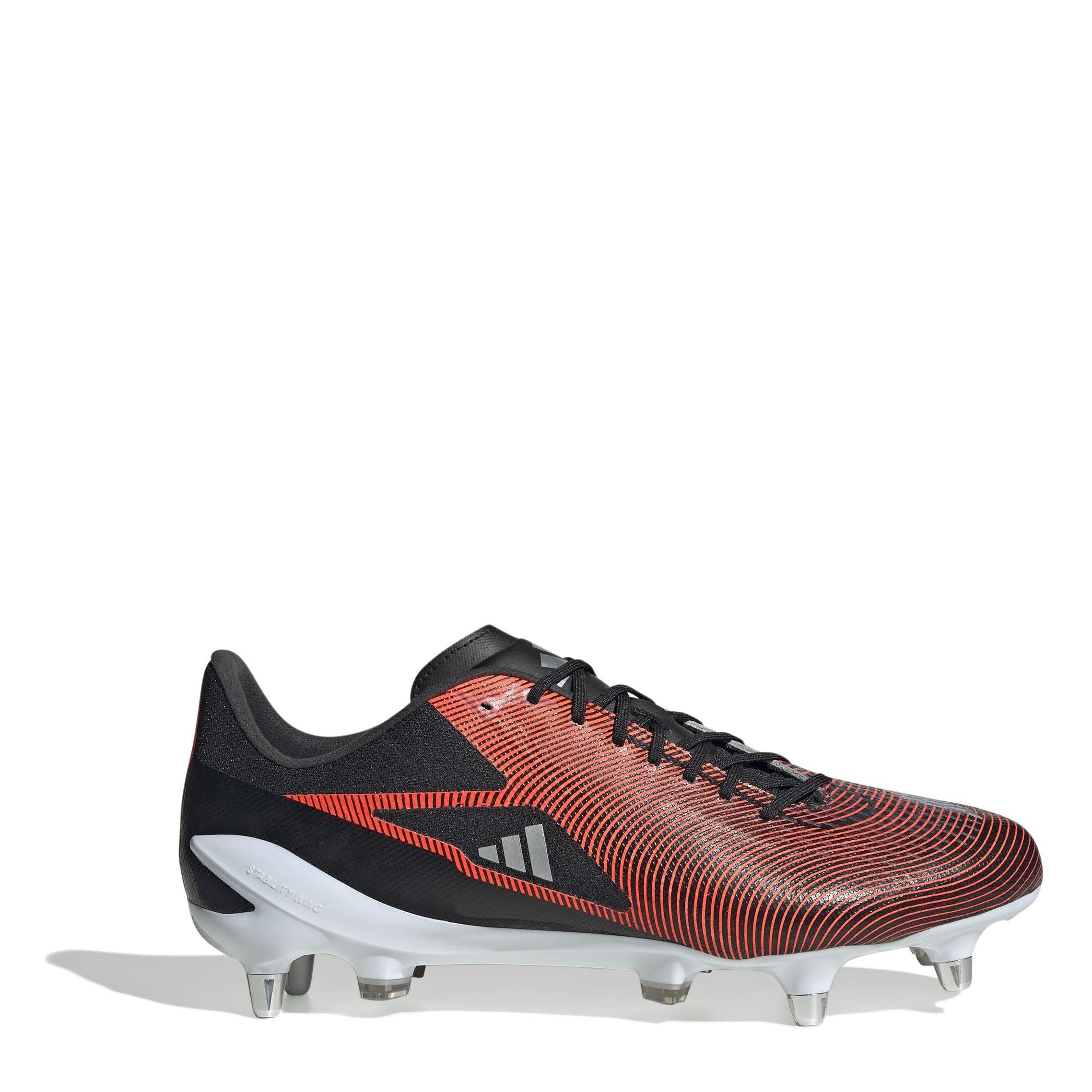 Blk/Slv/Vermelho - adidas - Adizero RS15 Soft Ground Rugby Boots - 1