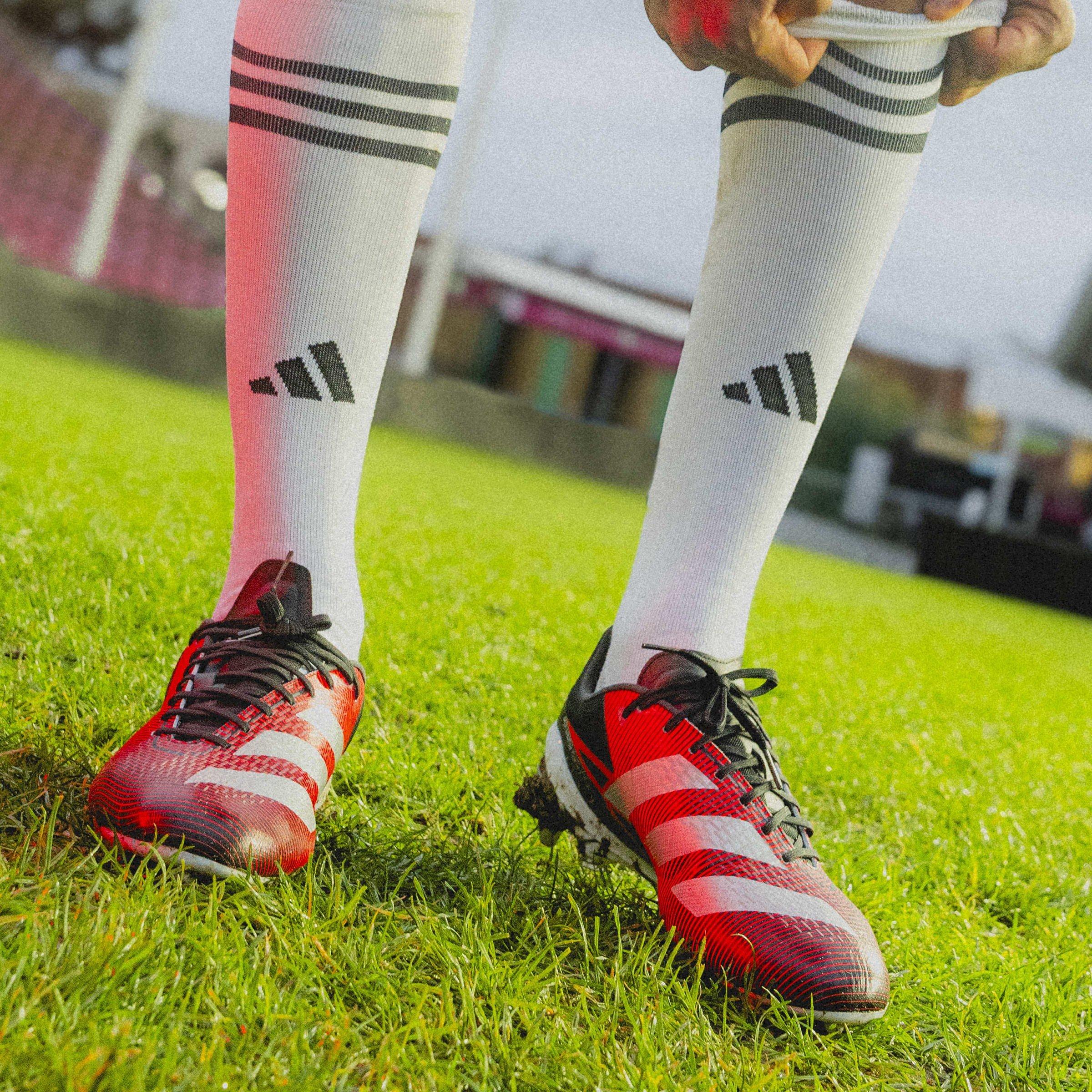 Blk/Slv/Vermelho - adidas - Adizero RS15 Soft Ground Rugby Boots - 12