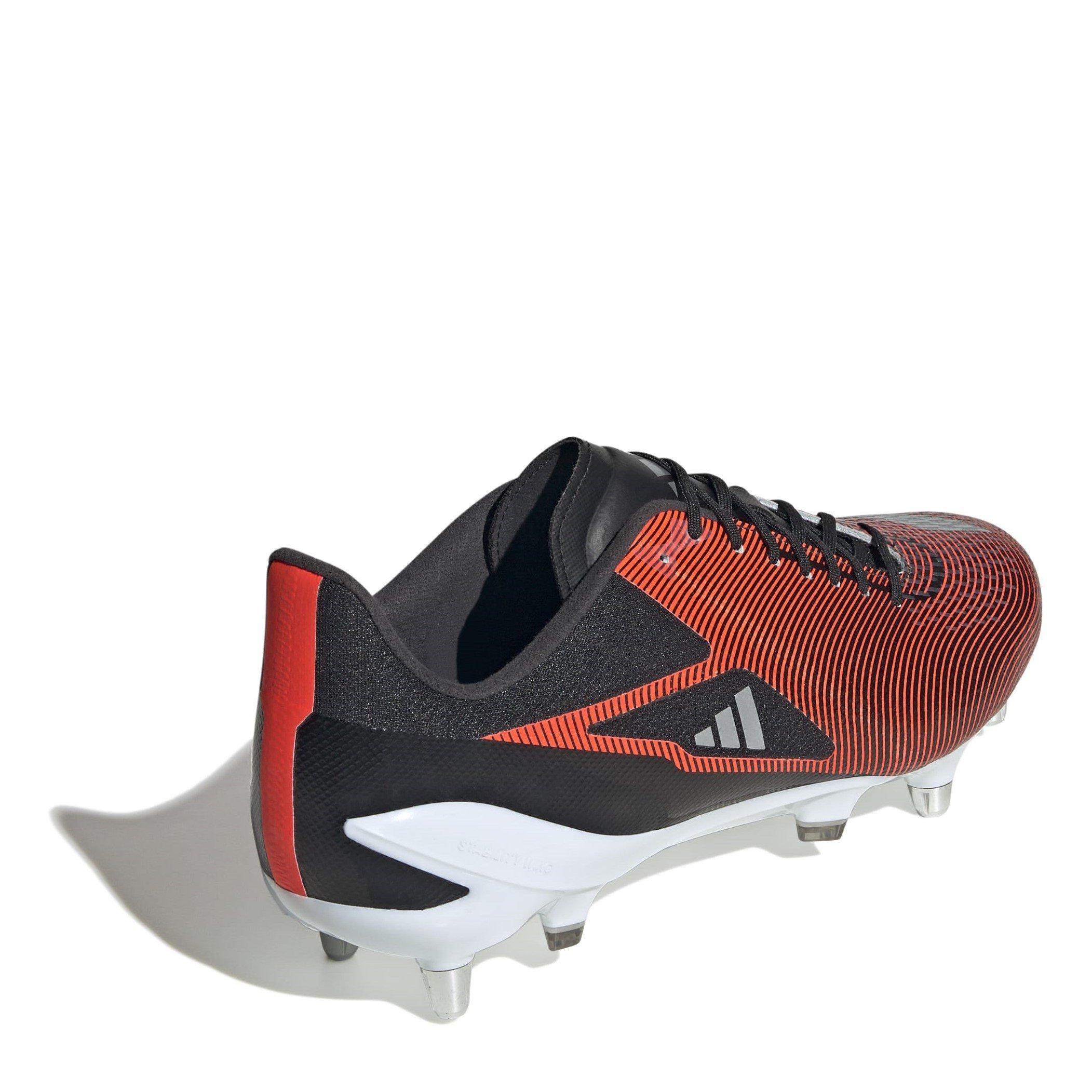 Blk/Slv/Vermelho - adidas - Adizero RS15 Soft Ground Rugby Boots - 4