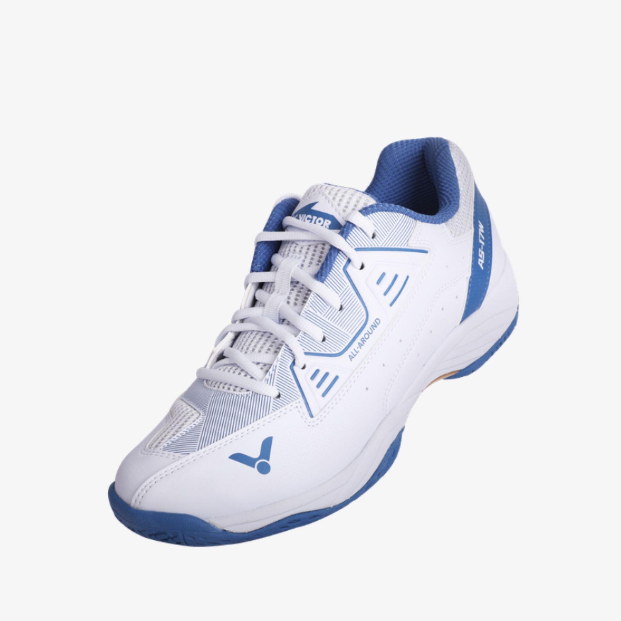 White/Blue - Victor - Men's AS 17W Badminton Trainers - 2