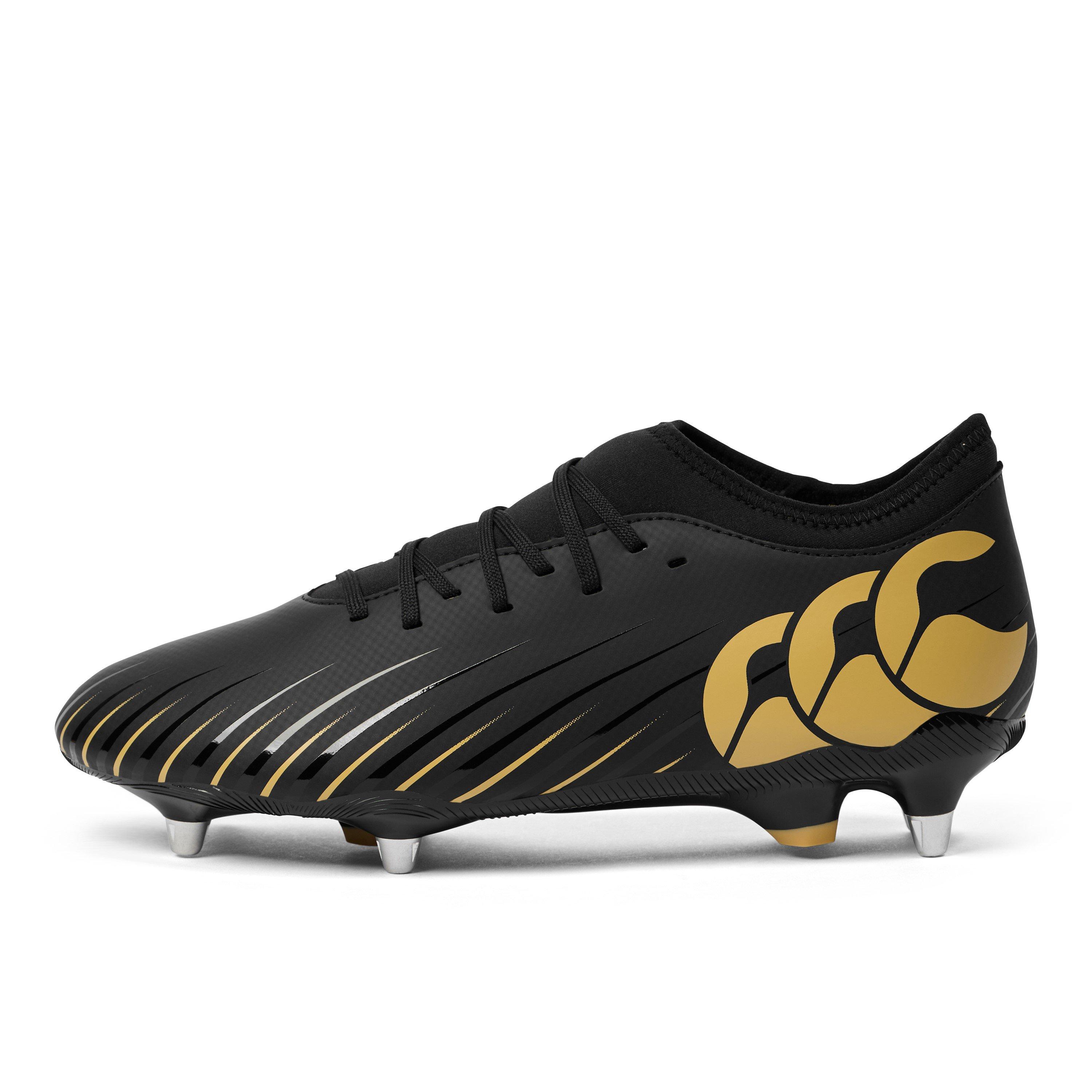 Black/Gold - Canterbury - Speed Falcon Team Adults Soft Ground Rugby Boots - 1