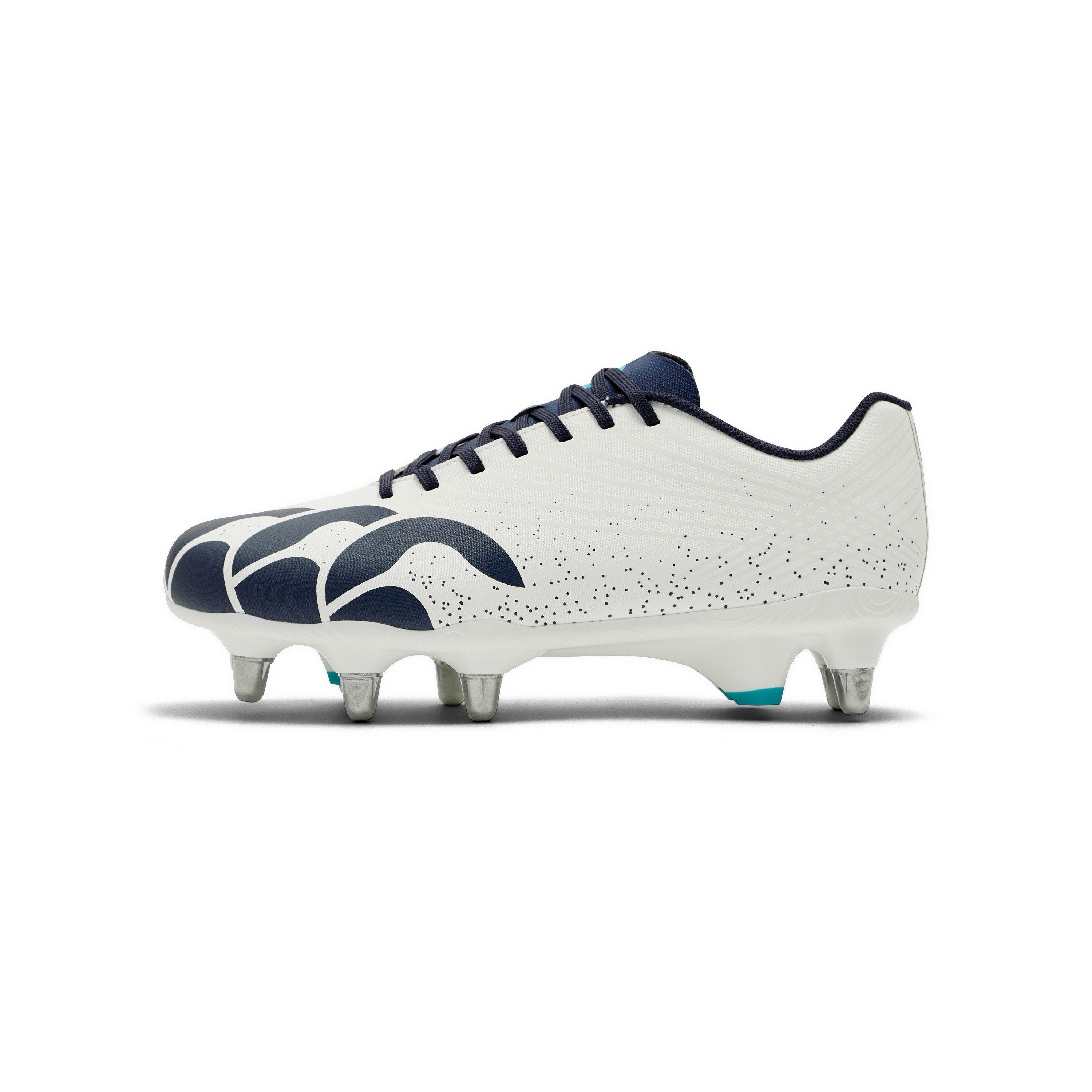 Canterbury Men's Stampede Groundbreak Team Soft Ground Rugby Boots - White - 8 (42.5)
