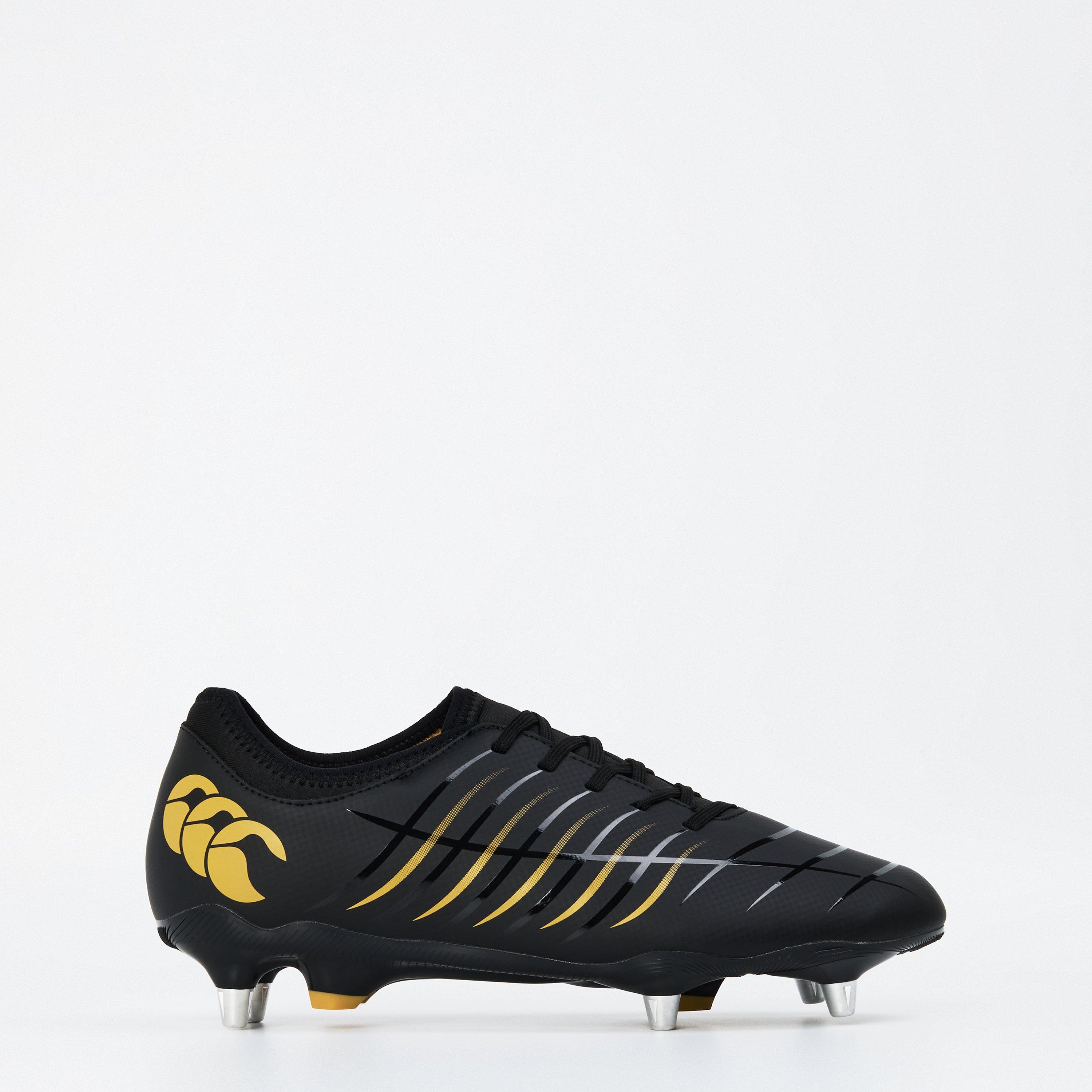 Canterbury Men's Phoenix Team Adults Soft Ground Rugby Boots - Black - 9.5 (44.5)