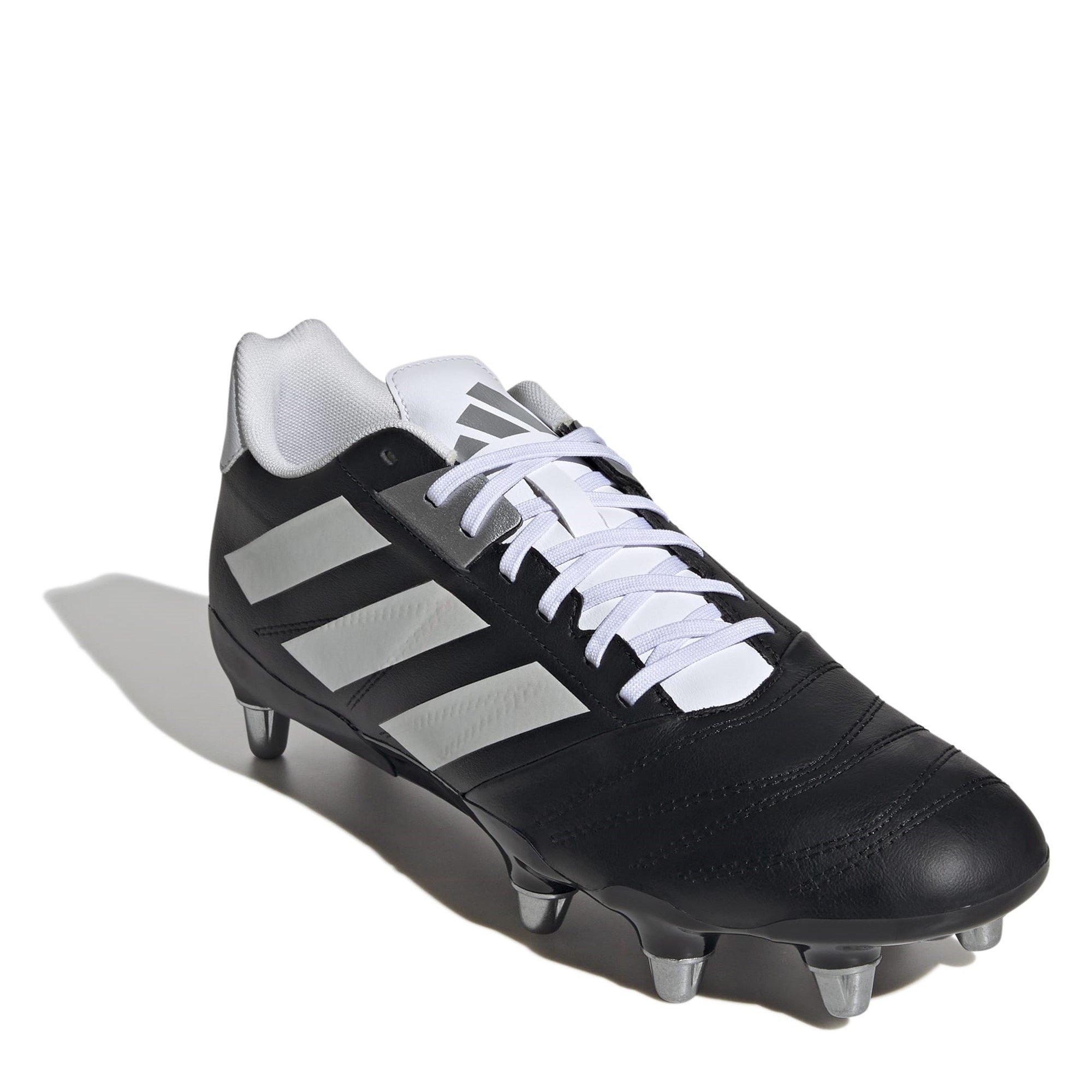Black/Silver - adidas - Kakari Elite Soft Ground Rugby Boots - 3