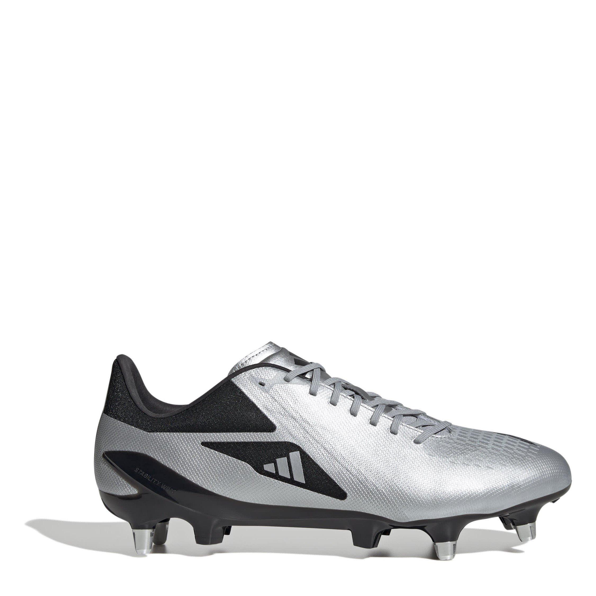 Slv/Blk - adidas - Adizero RS15 Pro Soft Ground Rugby Boots - 1