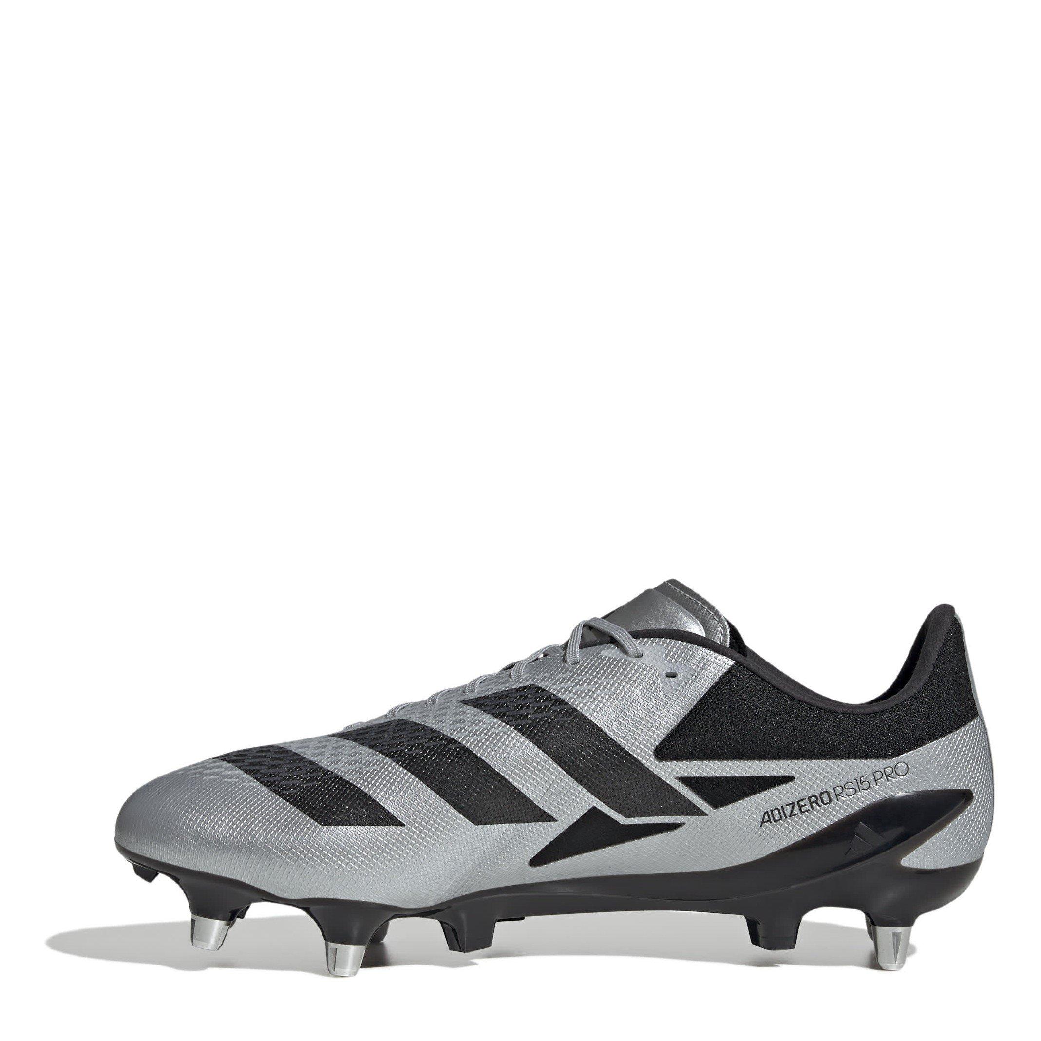 Slv/Blk - adidas - Adizero RS15 Pro Soft Ground Rugby Boots - 2