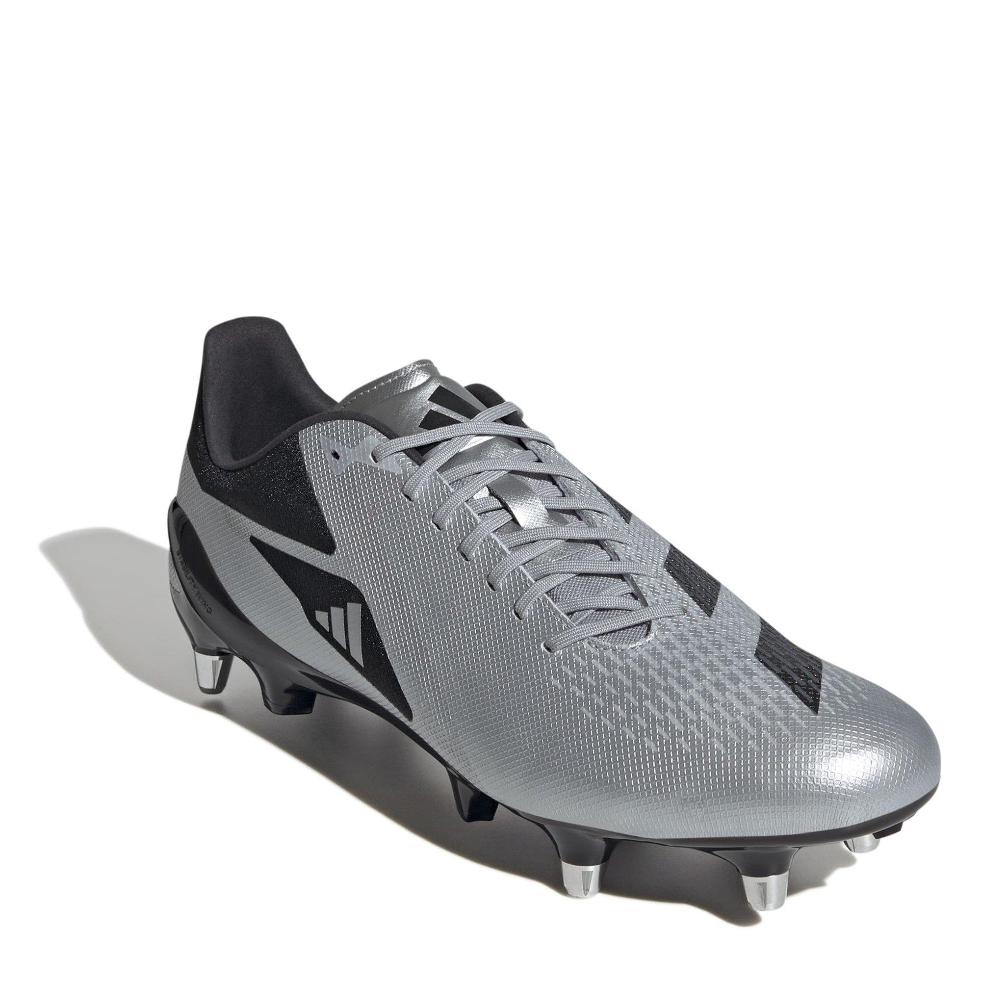 Slv/Blk - adidas - Adizero RS15 Pro Soft Ground Rugby Boots - 3