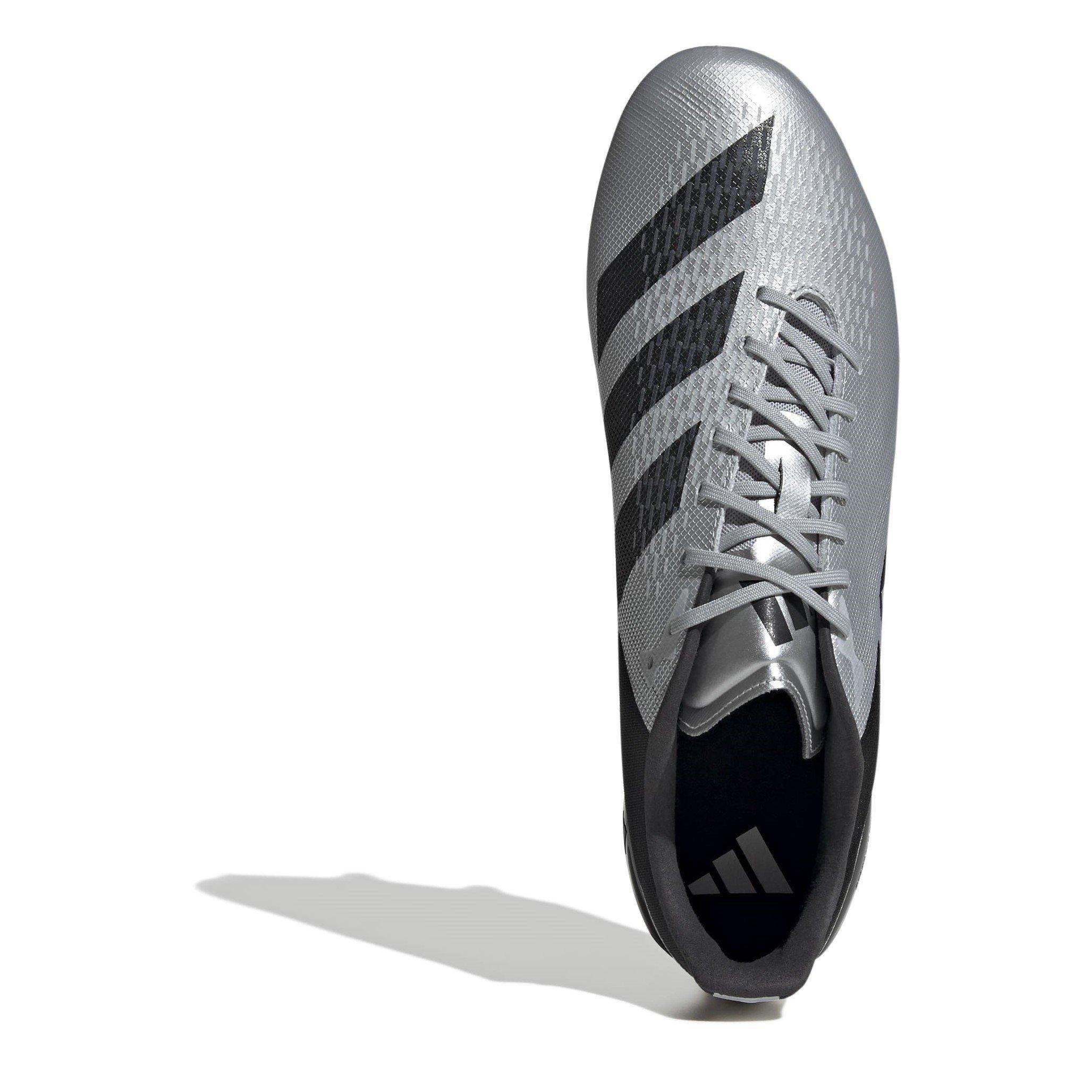 Slv/Blk - adidas - Adizero RS15 Pro Soft Ground Rugby Boots - 5