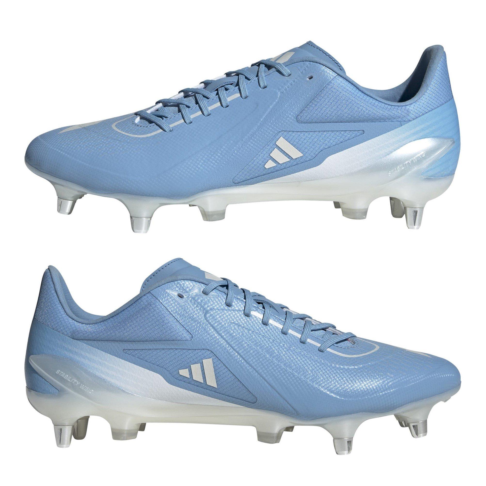 Blue/White - adidas - Adizero RS15 Ultimate Soft Ground Rugby Boots - 9