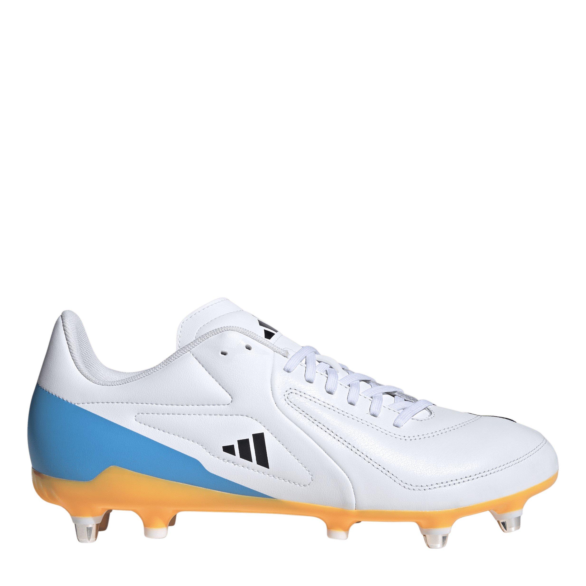 Adidas Men's Adizero Rs15 Elite Adults Soft Ground Rugby Boots - Wht/Blk/Luc - 12 (47.3)