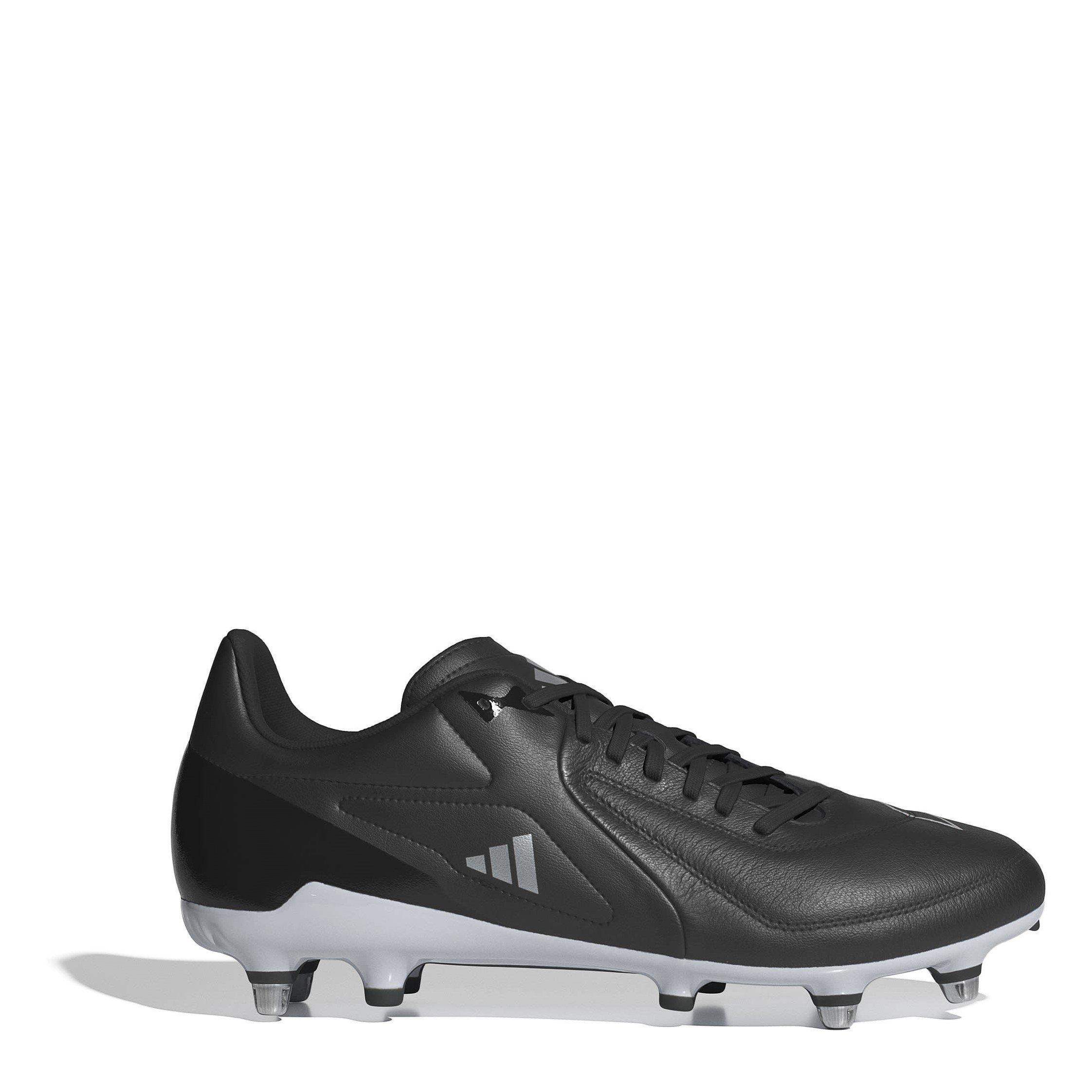 Adidas Men's Adizero Rs15 Elite Adults Soft Ground Rugby Boots - Black/White - 12 (47.3)