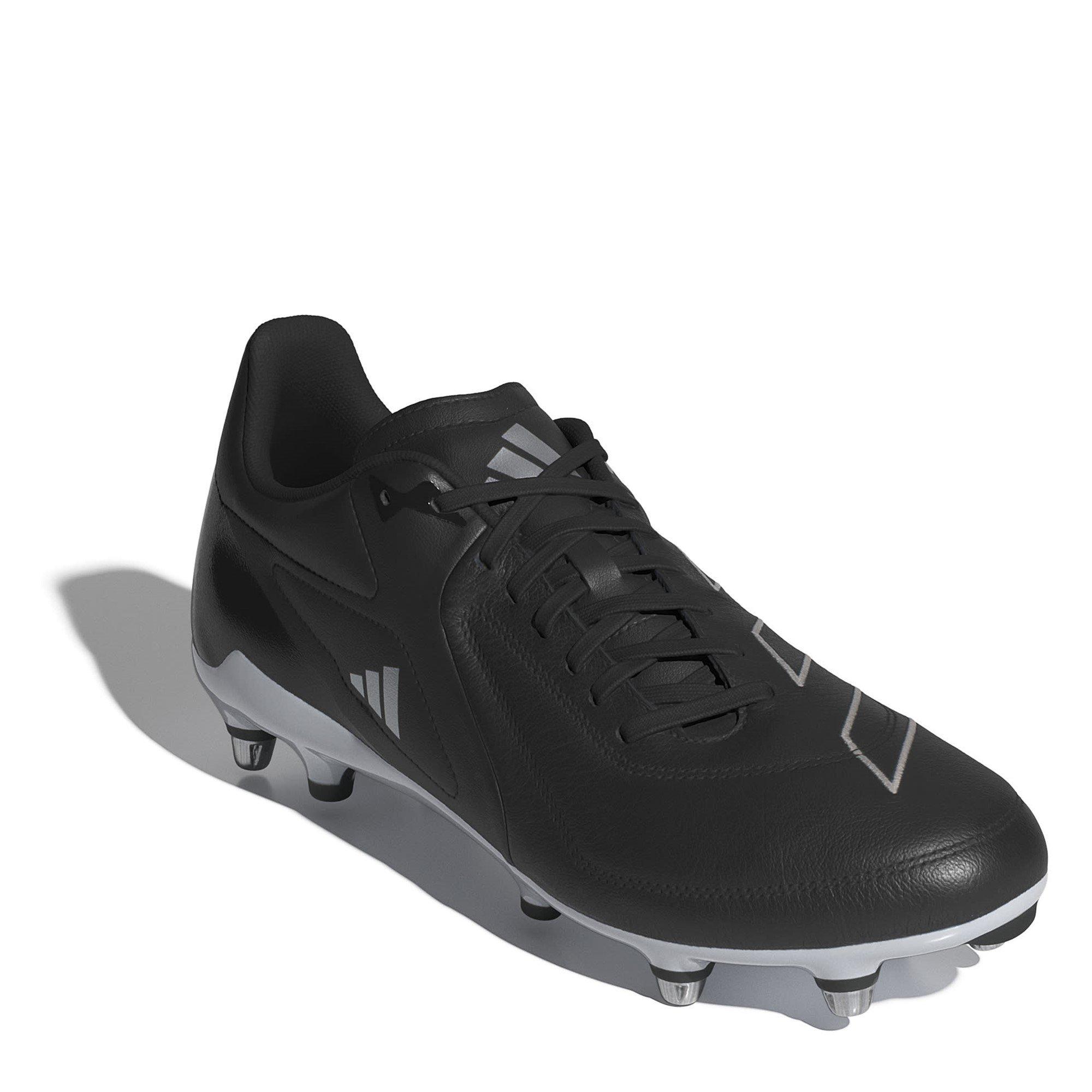 Black/White - adidas - Adizero RS15 Elite Adults Soft Ground Rugby Boots - 3
