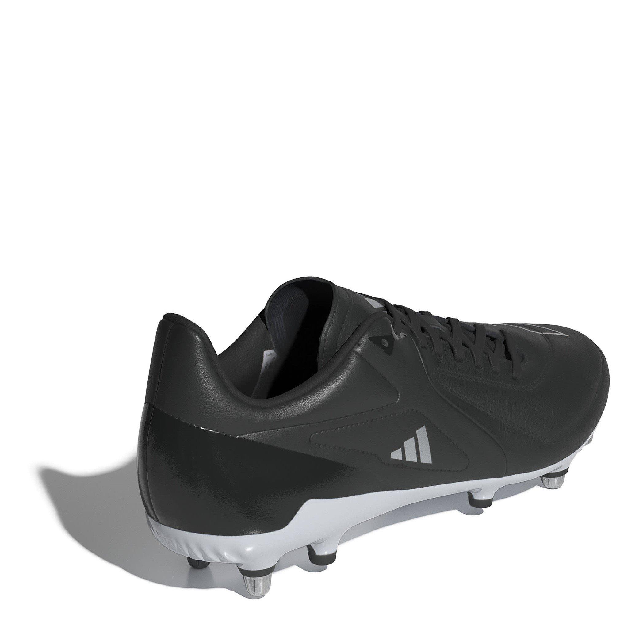 Black/White - adidas - Adizero RS15 Elite Adults Soft Ground Rugby Boots - 4