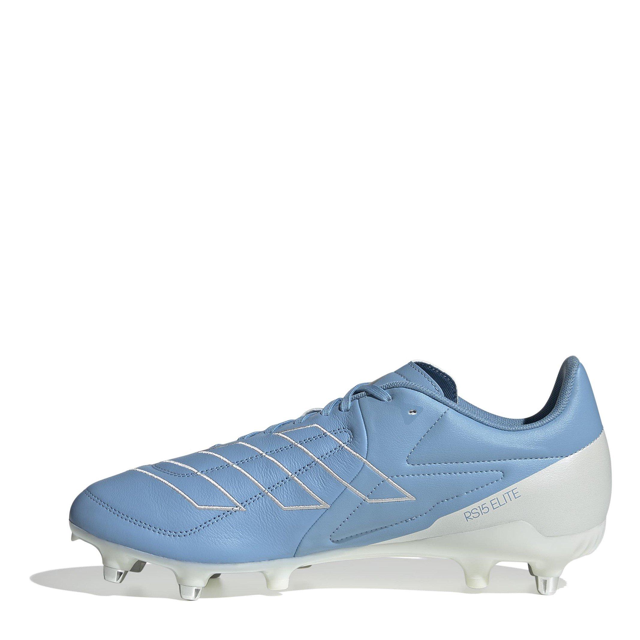 Blue/White - adidas - Adizero RS15 Elite Adults Soft Ground Rugby Boots - 2