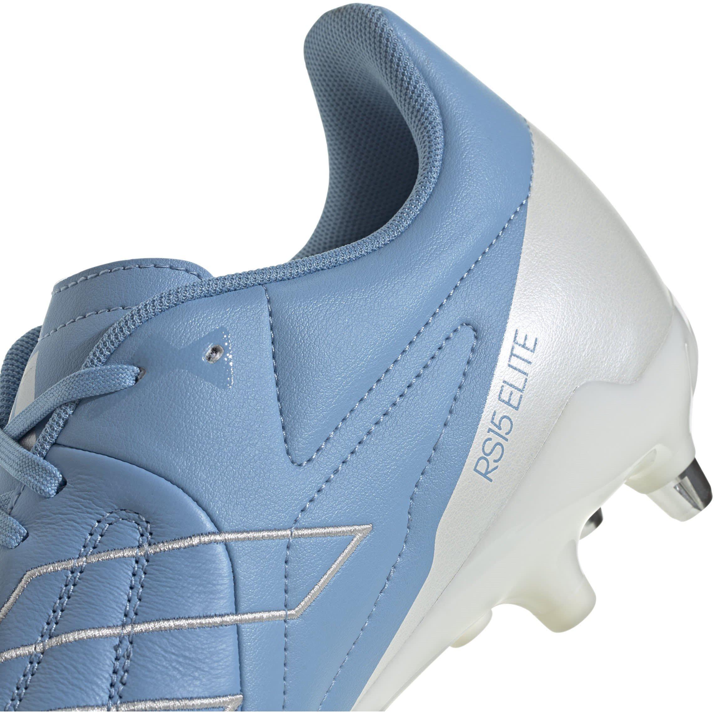 Blue/White - adidas - Adizero RS15 Elite Adults Soft Ground Rugby Boots - 7