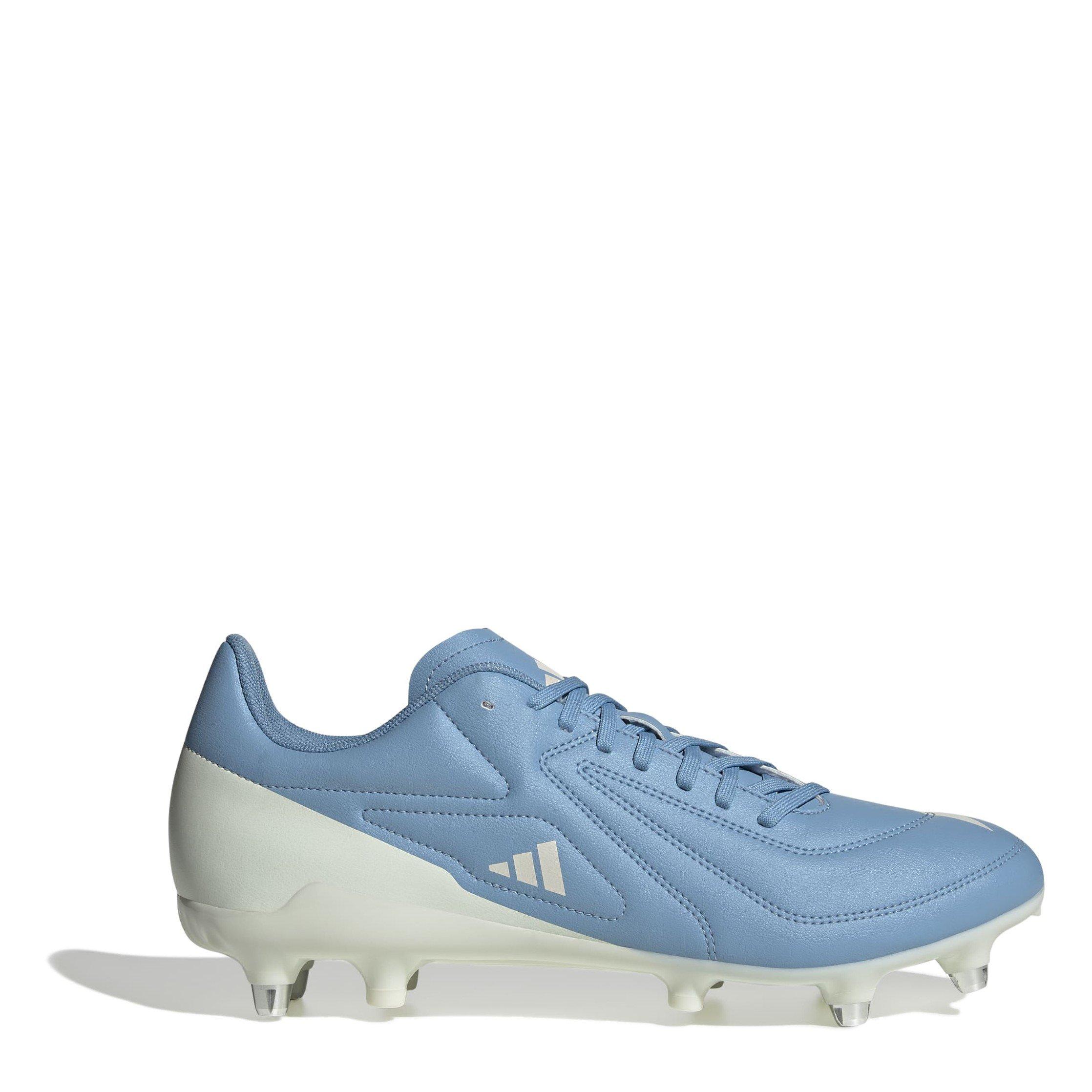 Adidas Men's Rs15 Soft Ground Rugby Boots - Blue/White - 15 (51.3)