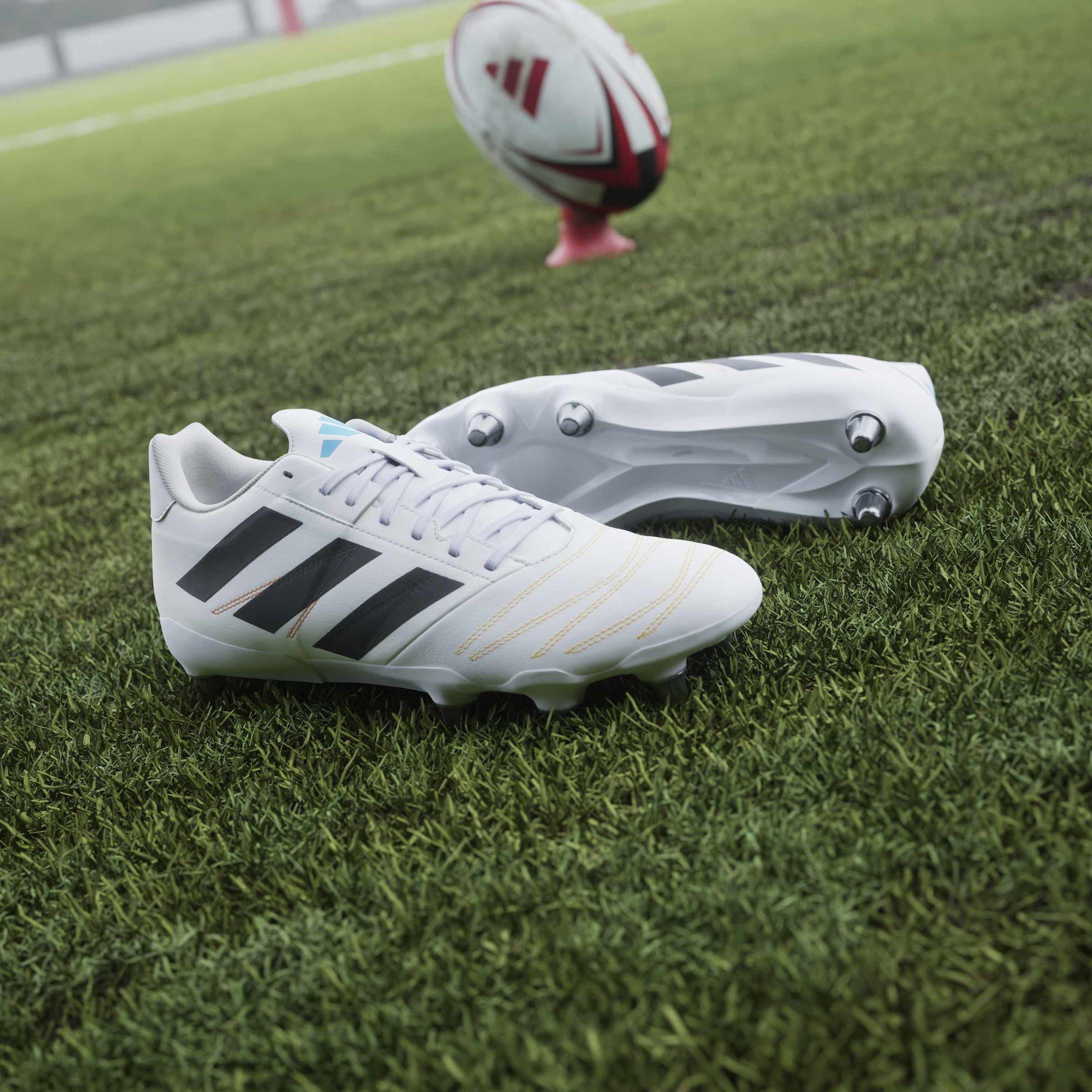 Wht/Blk/luc - adidas - Kakari Elite Adults Soft Ground Rugby Boots - 12