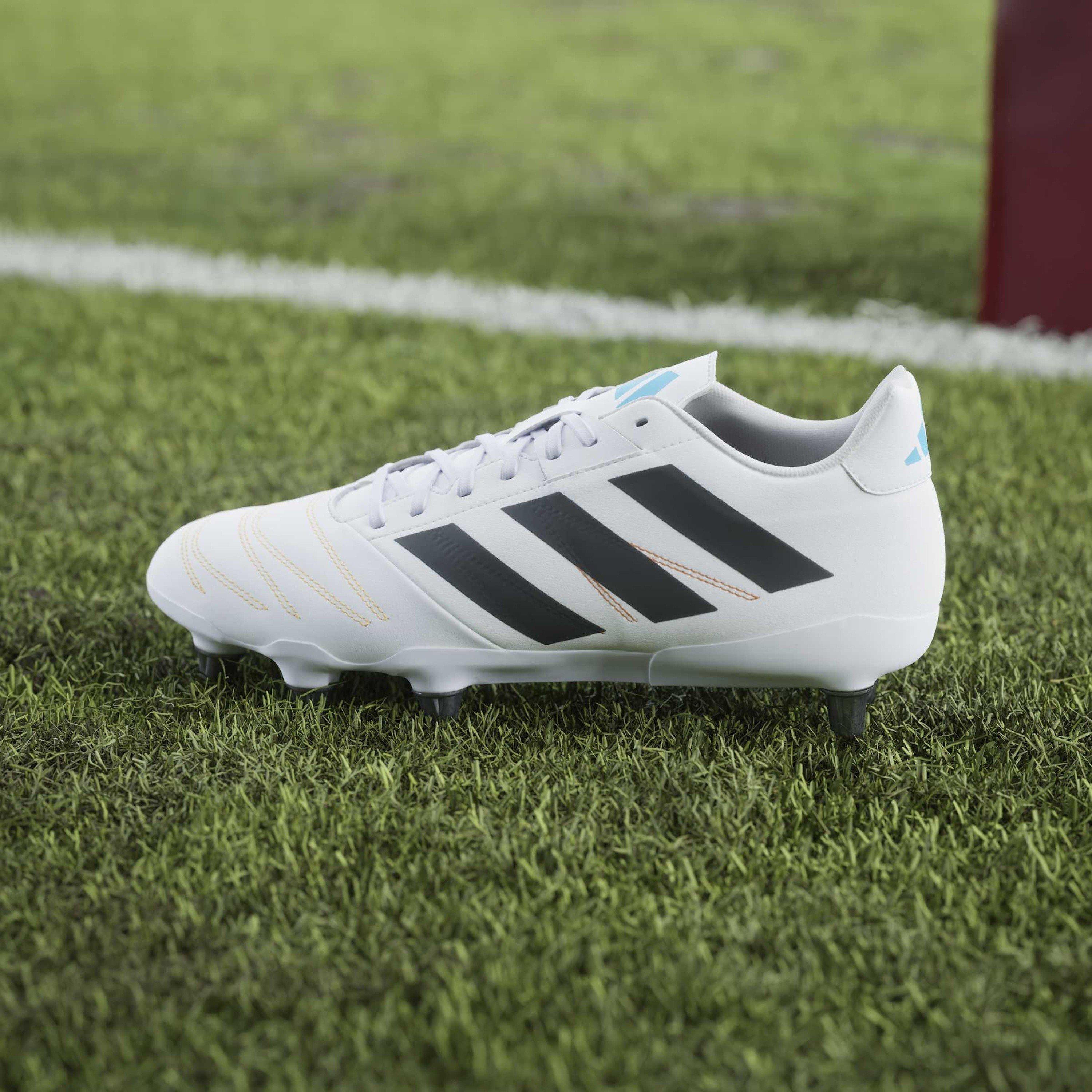 Wht/Blk/luc - adidas - Kakari Elite Adults Soft Ground Rugby Boots - 14