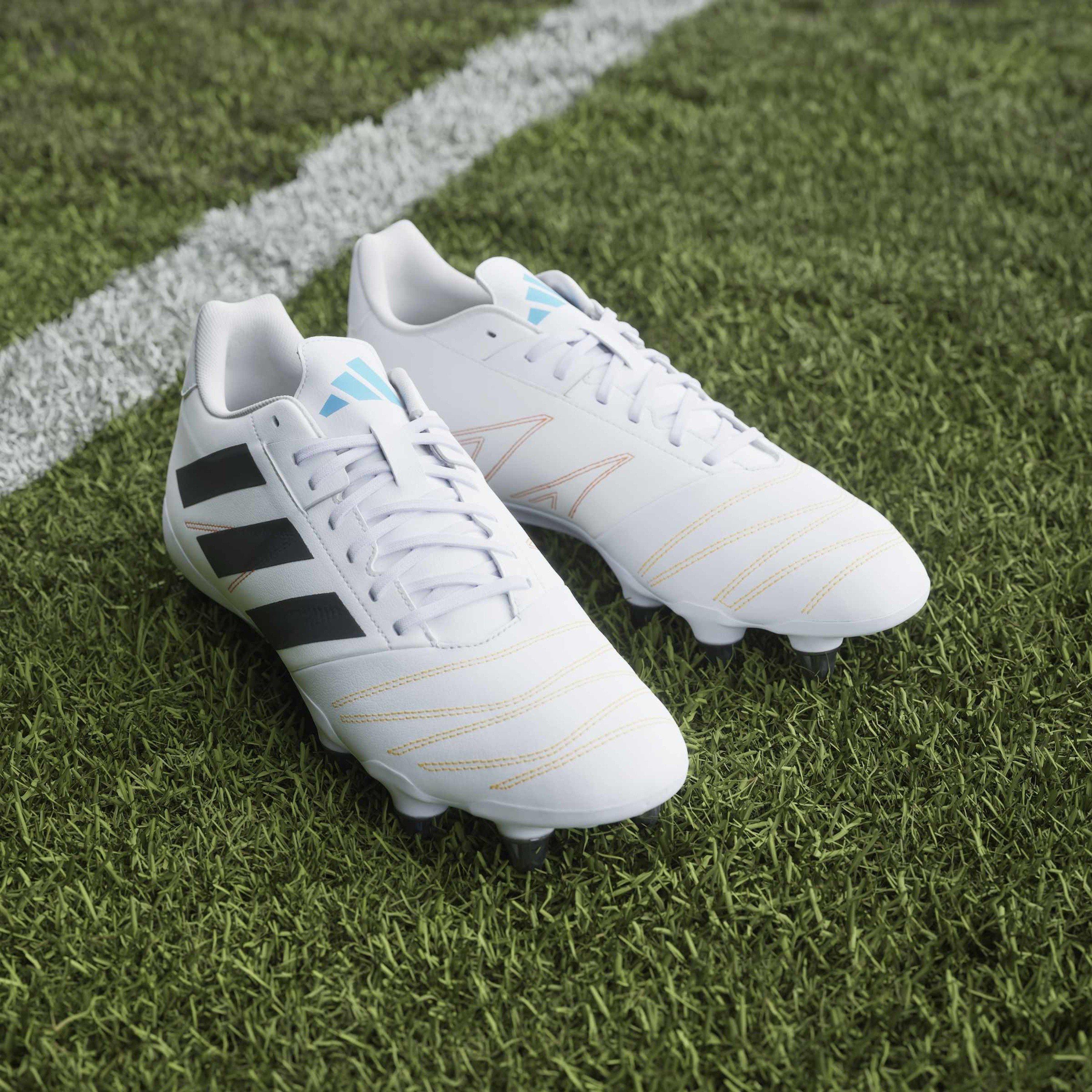 Wht/Blk/luc - adidas - Kakari Elite Adults Soft Ground Rugby Boots - 15