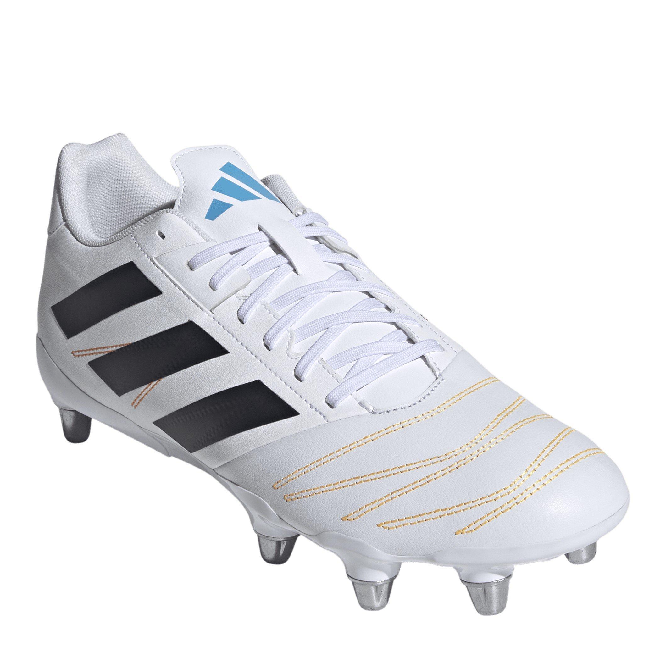 Wht/Blk/luc - adidas - Kakari Elite Adults Soft Ground Rugby Boots - 3