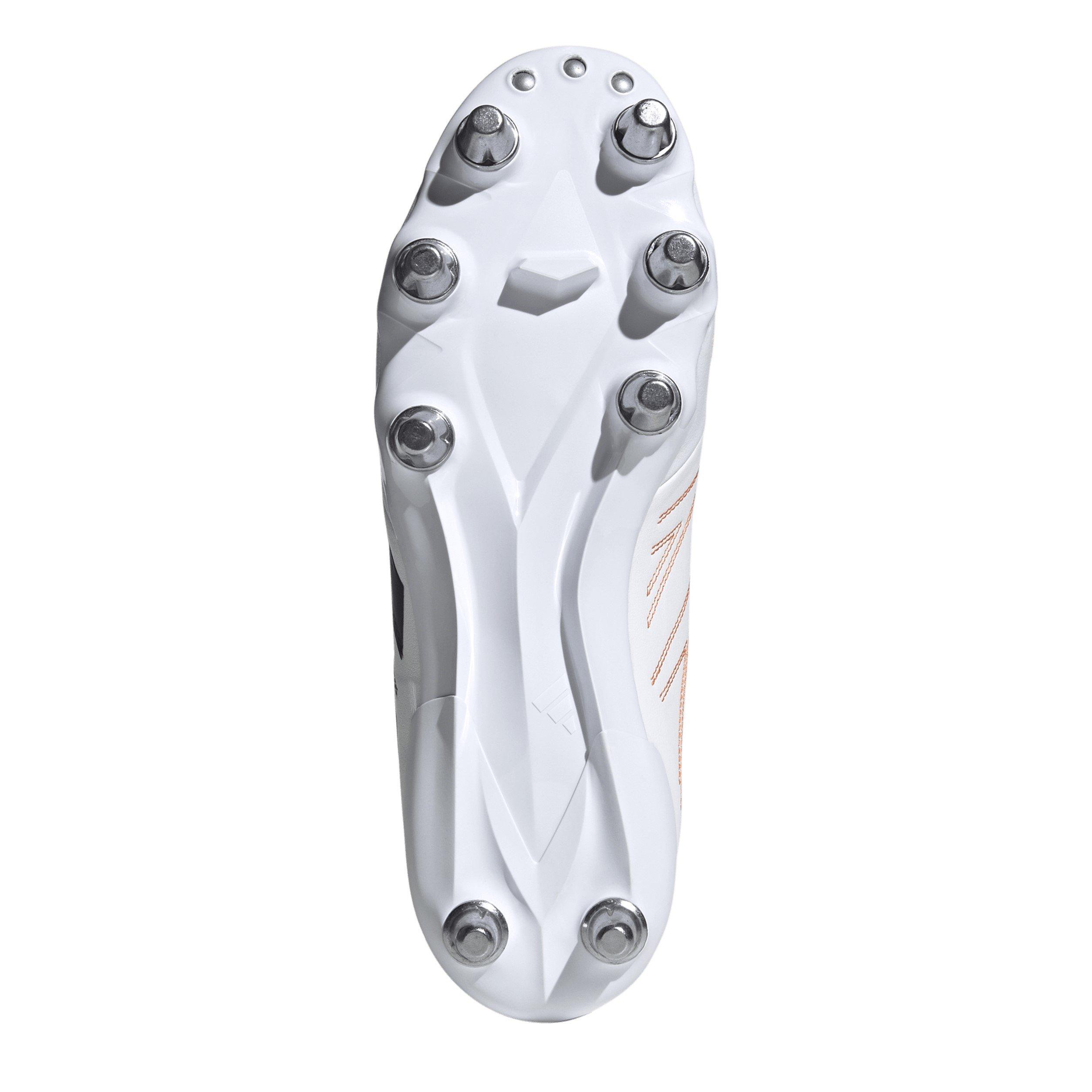 Wht/Blk/luc - adidas - Kakari Elite Adults Soft Ground Rugby Boots - 6