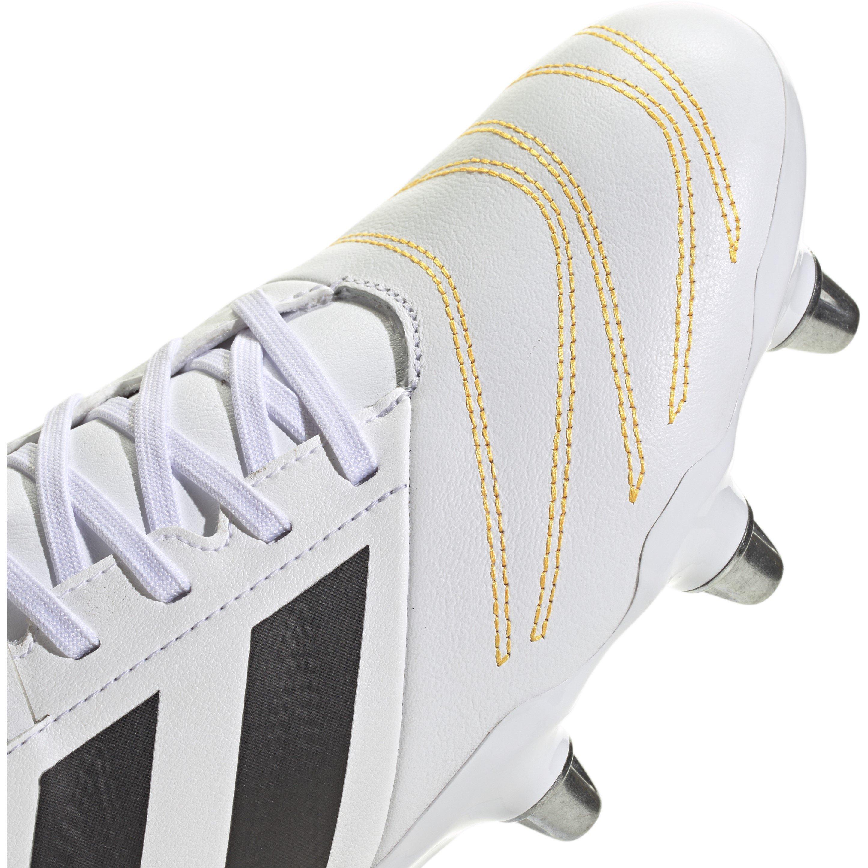 Wht/Blk/luc - adidas - Kakari Elite Adults Soft Ground Rugby Boots - 7