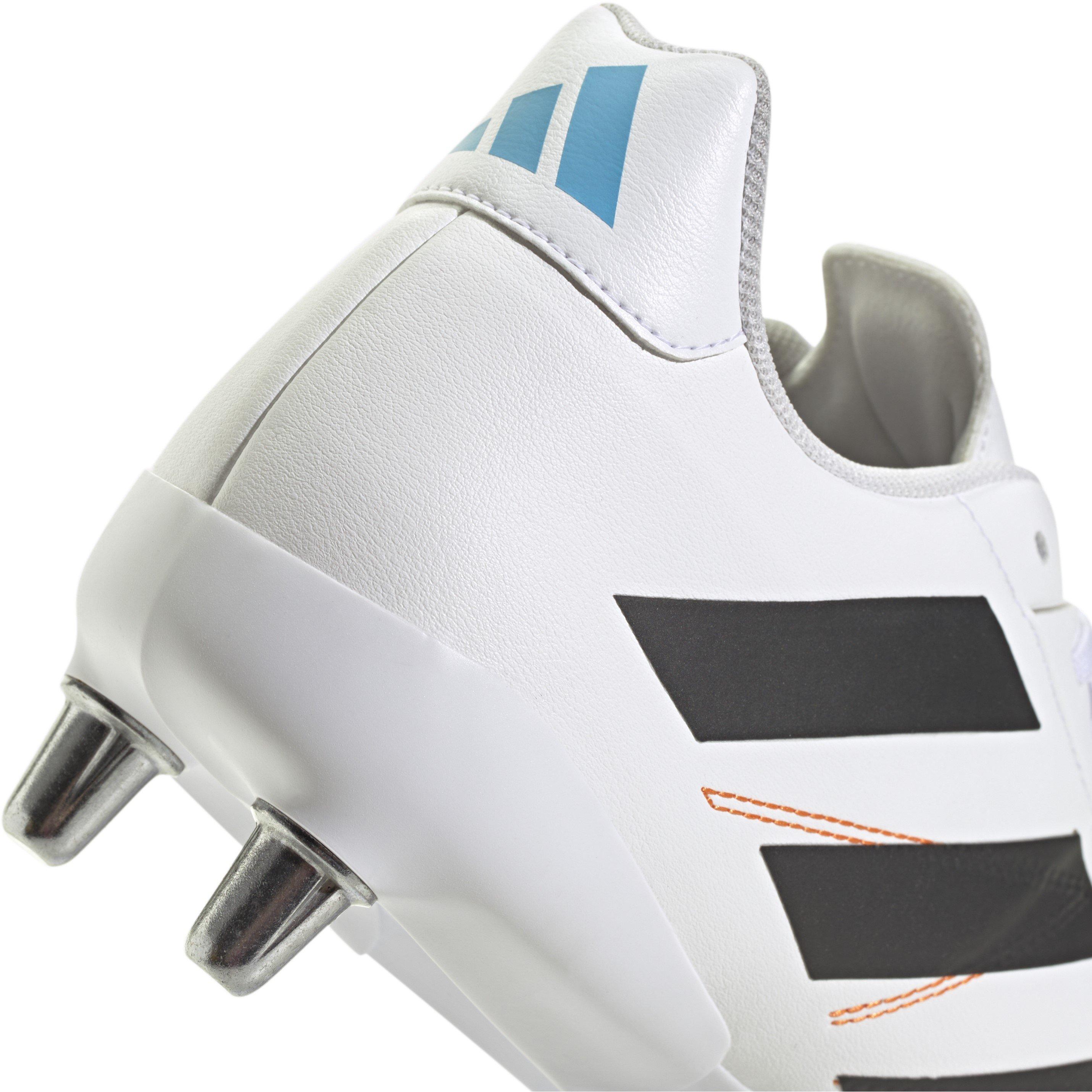 Wht/Blk/luc - adidas - Kakari Elite Adults Soft Ground Rugby Boots - 8