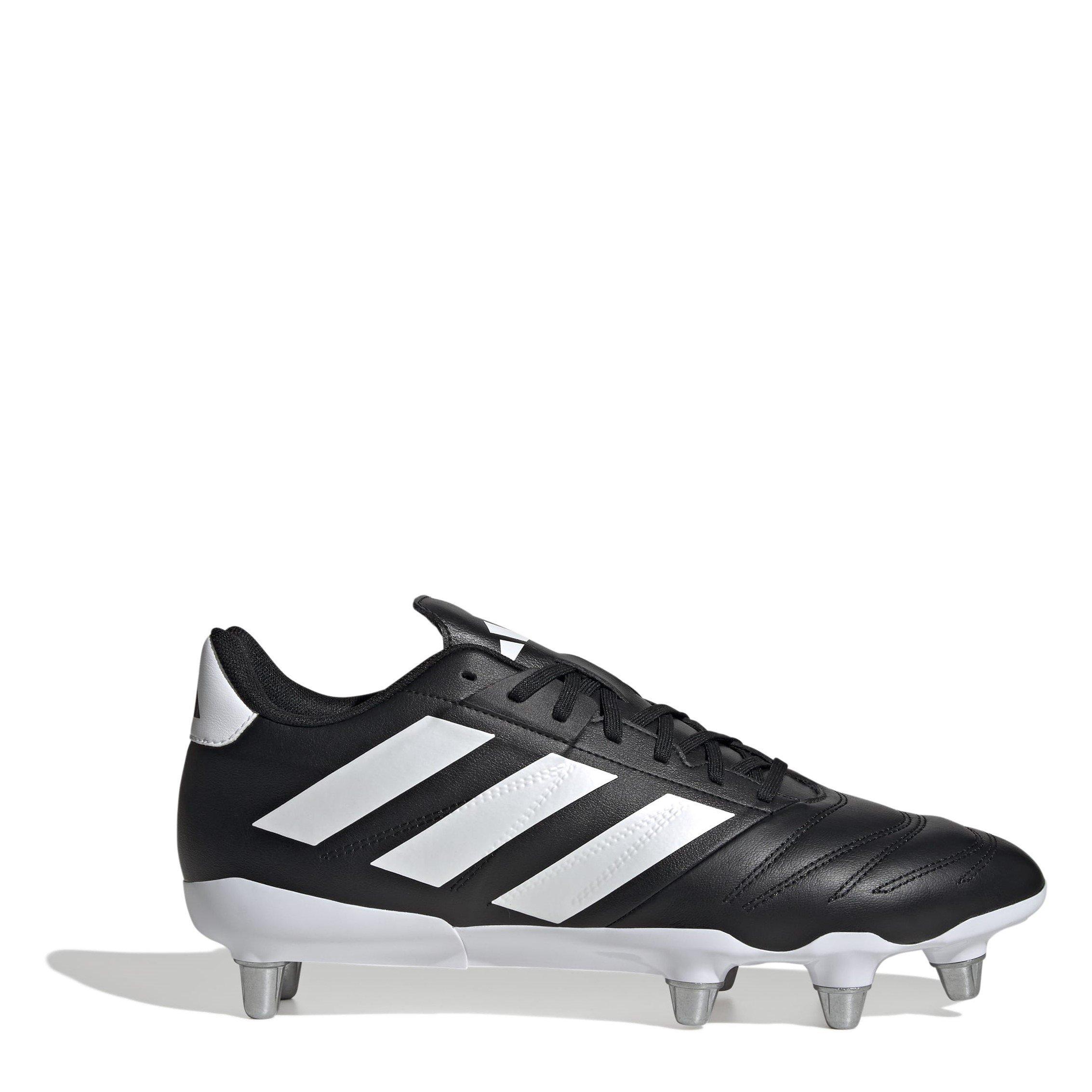 Adidas Men's Kakari Elite Adults Soft Ground Rugby Boots - Black/White - 9 (43.3)