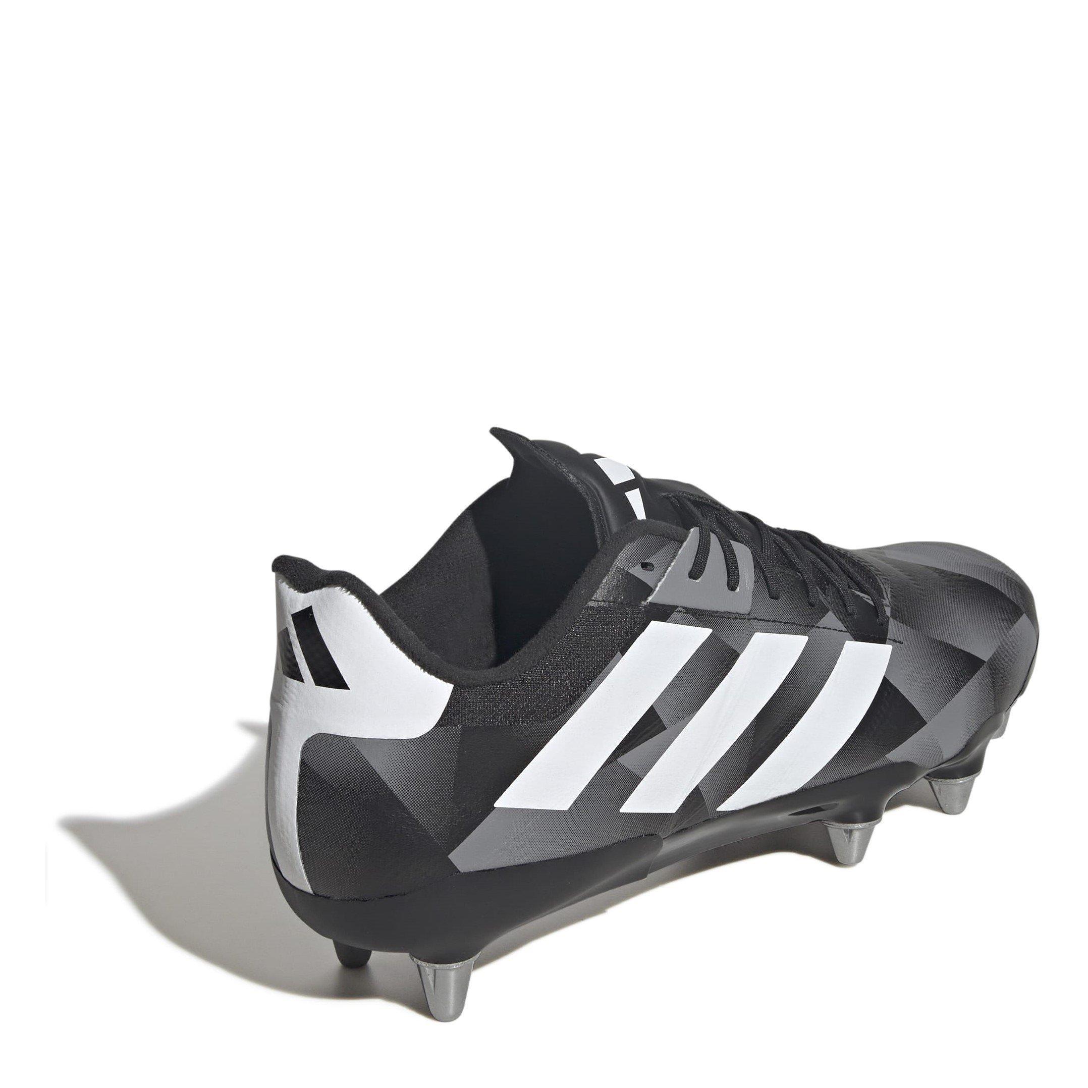 Sort/Hvid - adidas - Kakari RS Adults Soft Ground Rugby Boots - 4