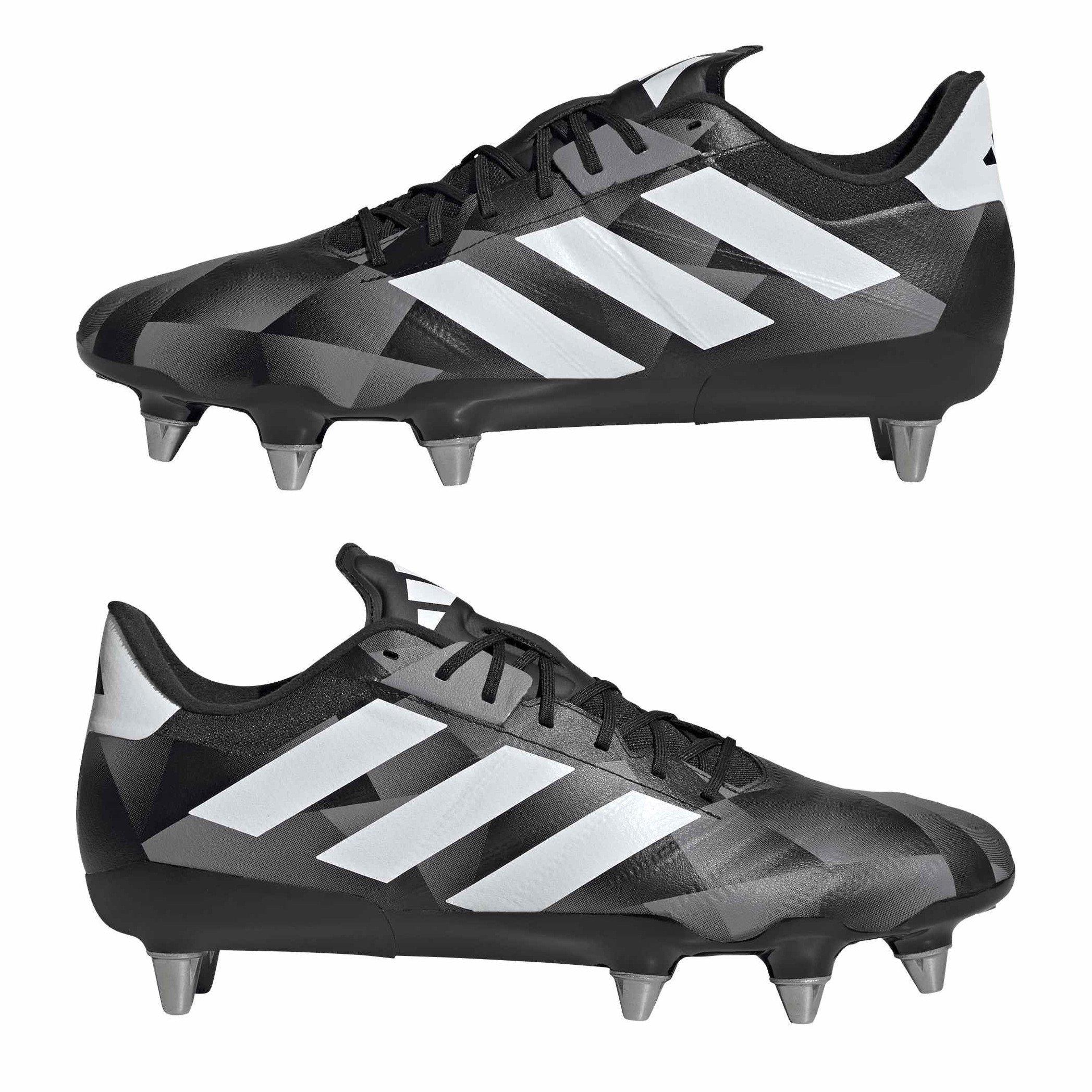 Sort/Hvid - adidas - Kakari RS Adults Soft Ground Rugby Boots - 9
