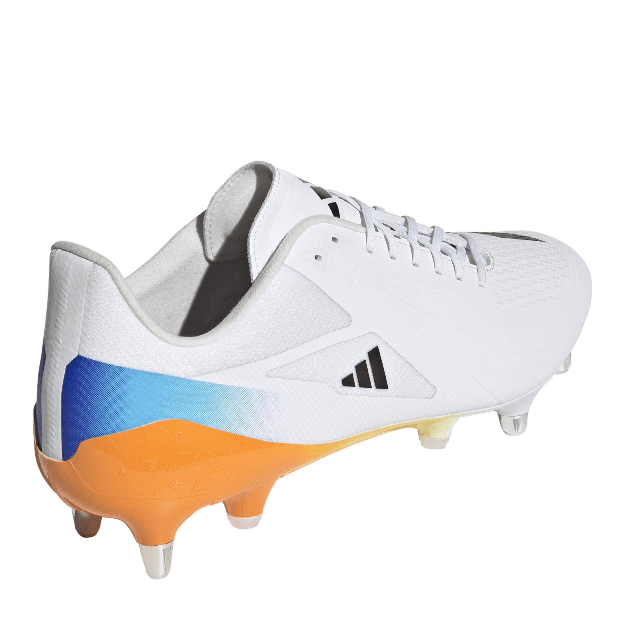 Wht/Blk/luc - adidas - Adizero RS15 Ultimate Adults Soft Ground Rugby Boots - 4