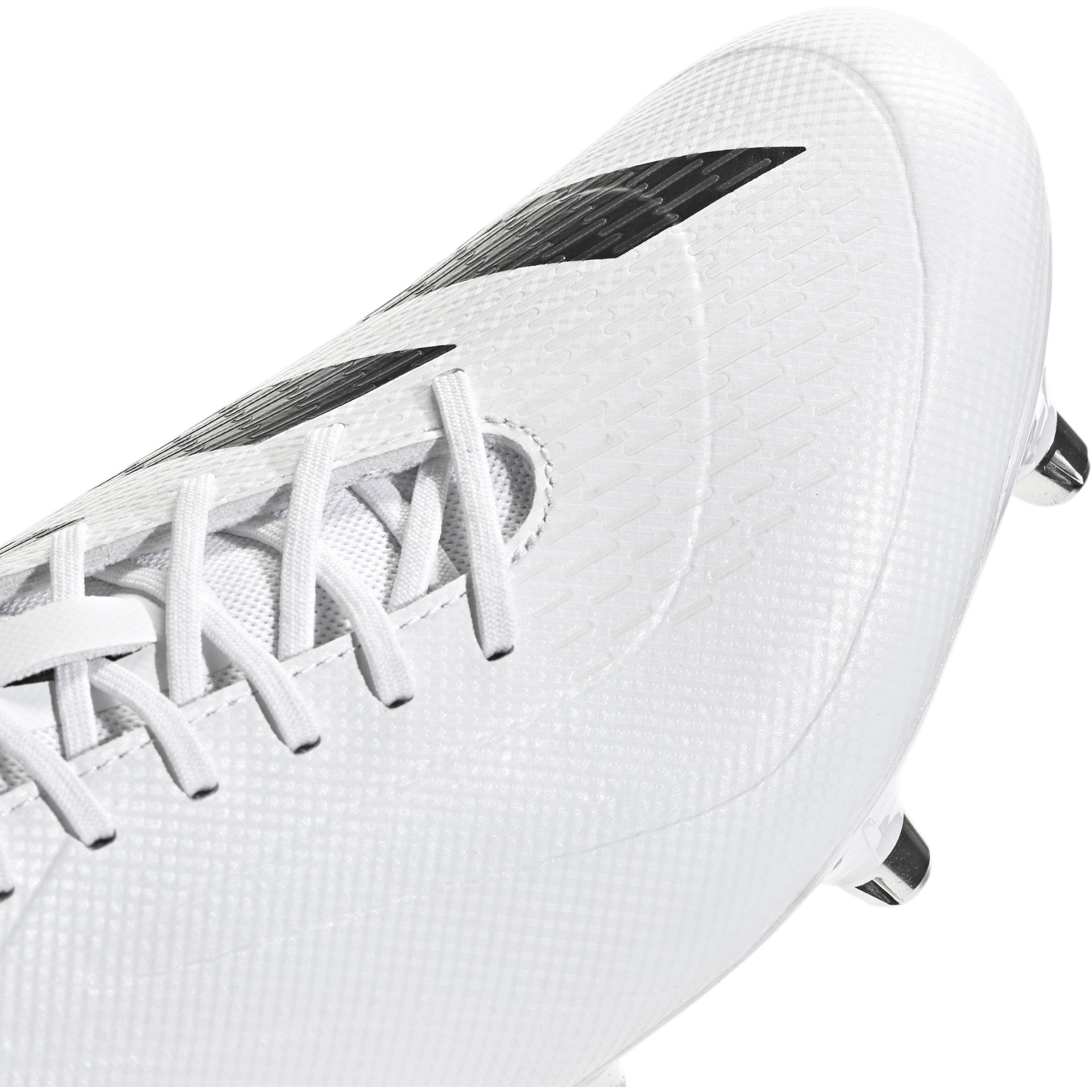 Wht/Blk/luc - adidas - Adizero RS15 Ultimate Adults Soft Ground Rugby Boots - 8