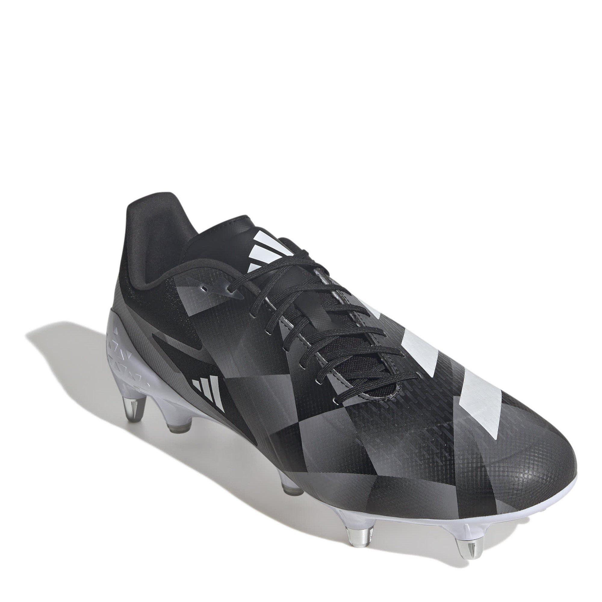 Black/White - adidas - Adizero RS15 Ultimate Adults Soft Ground Rugby Boots - 3