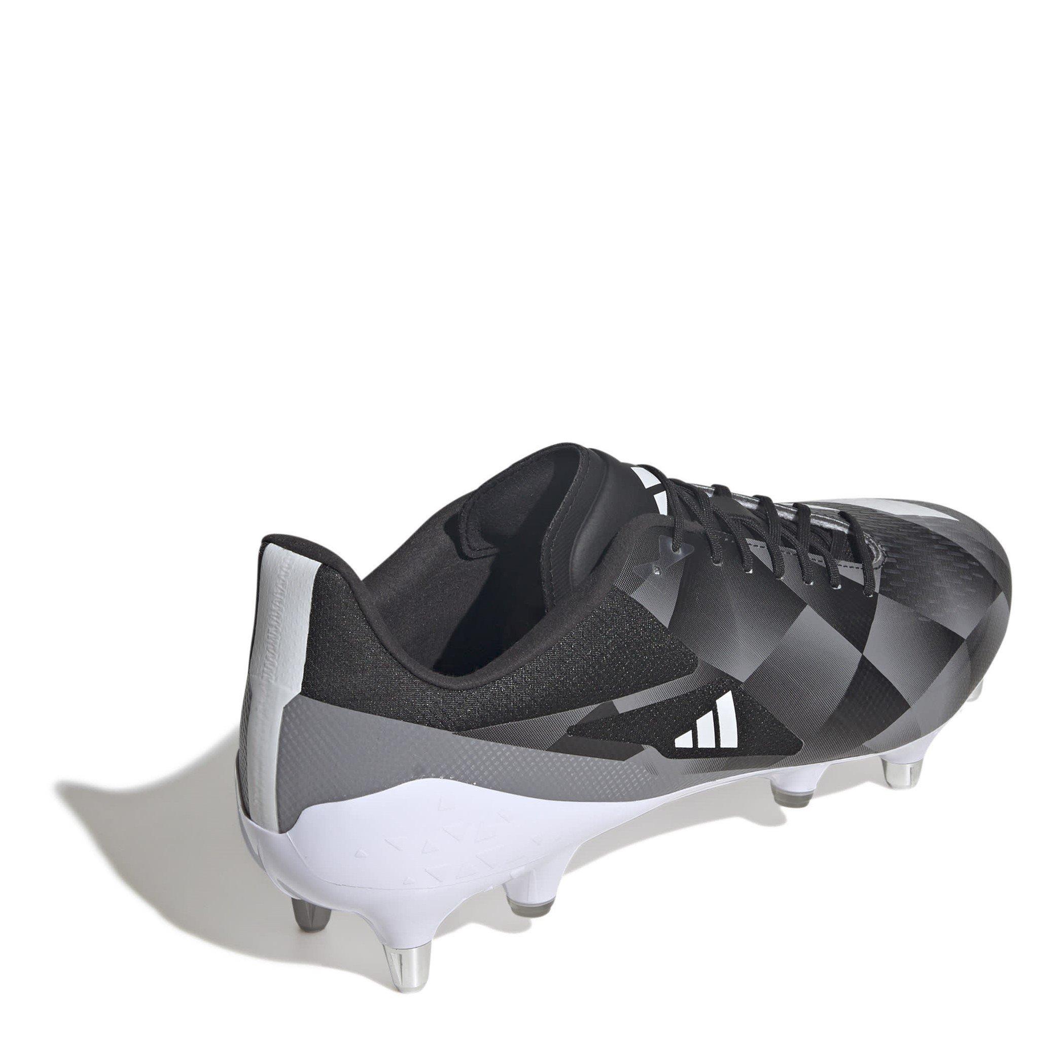 Black/White - adidas - Adizero RS15 Ultimate Adults Soft Ground Rugby Boots - 4