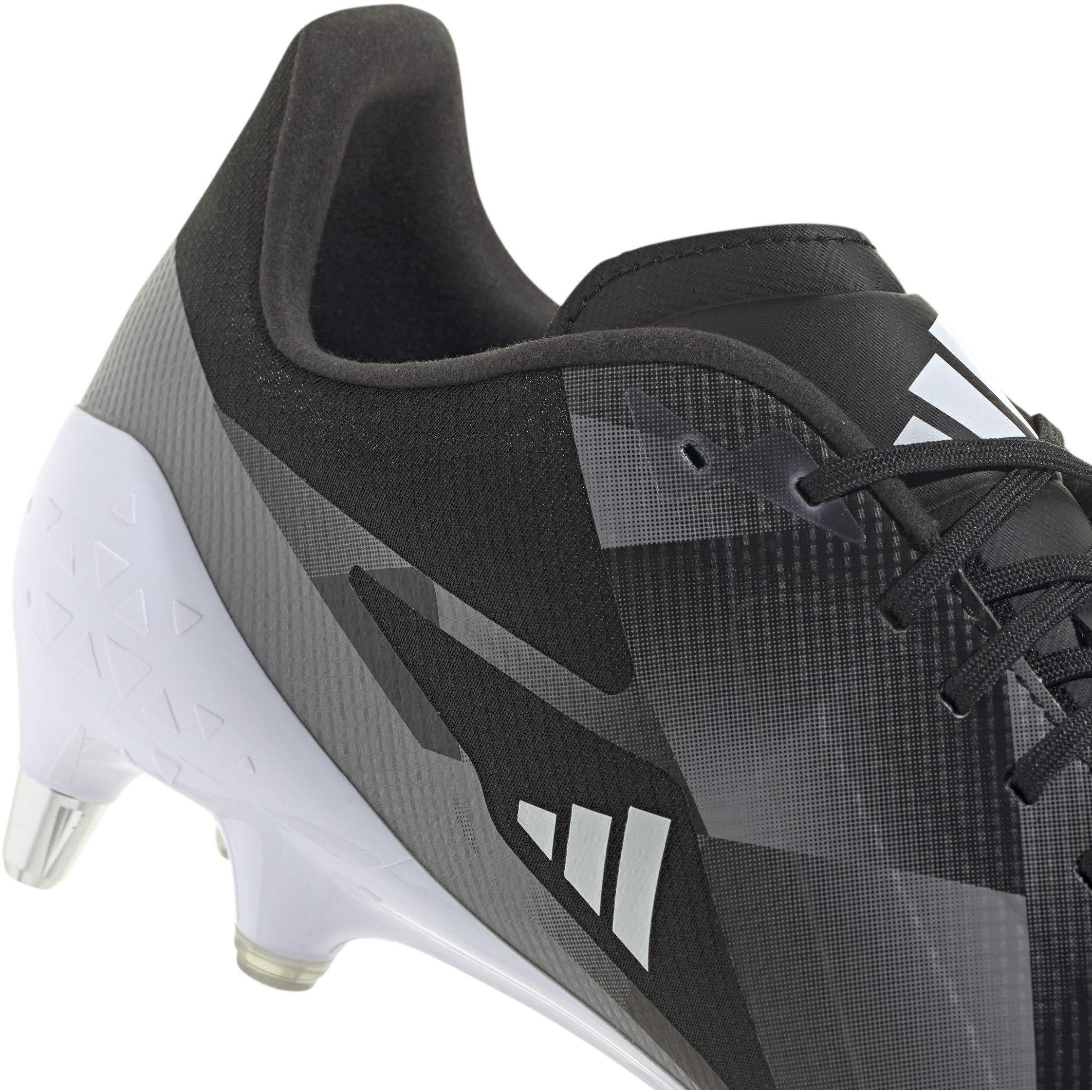 Black/White - adidas - Adizero RS15 Ultimate Adults Soft Ground Rugby Boots - 8