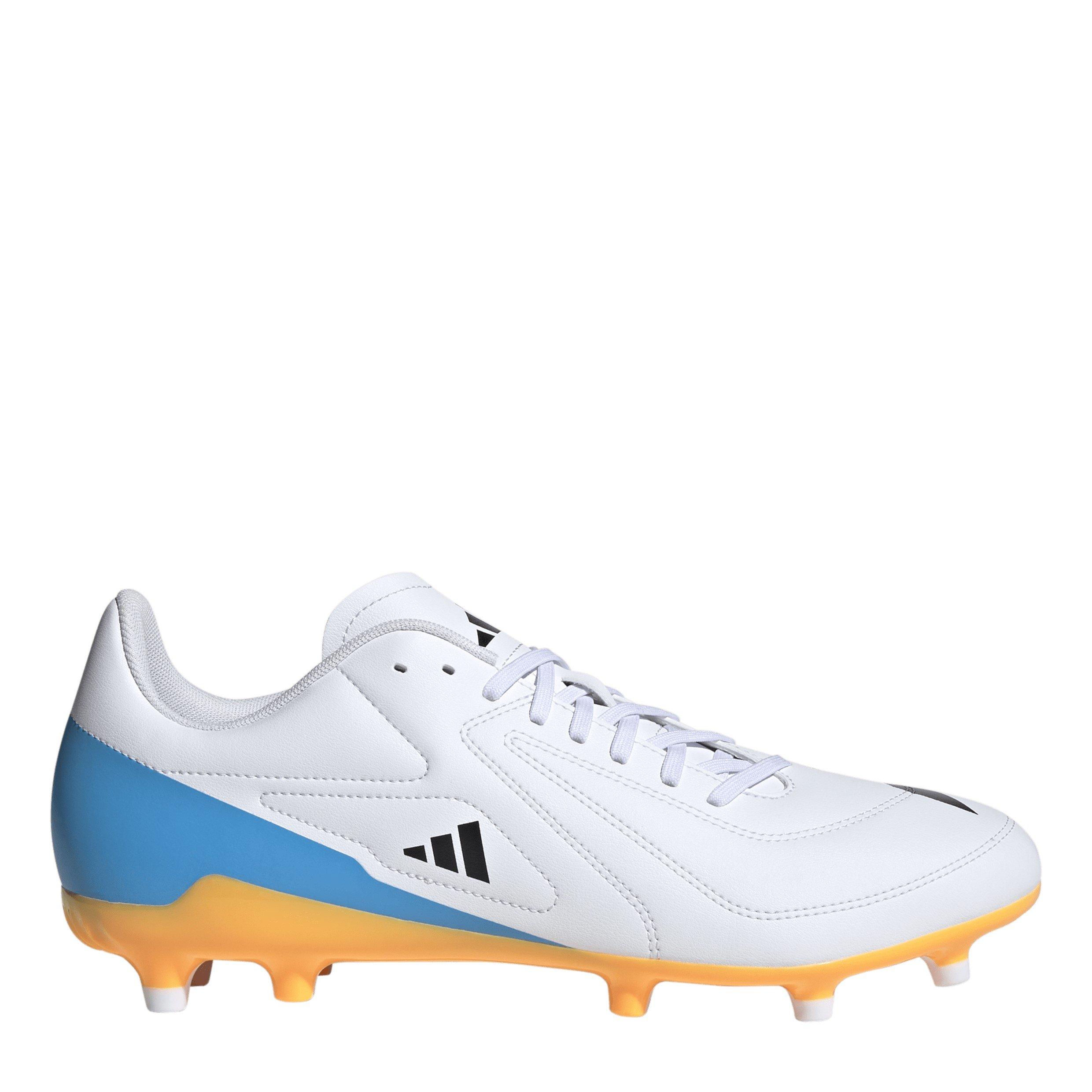 Adidas Men's Rs-15 Adults Firm Ground Rugby Boots - Wht/Blk/Luc - 7 (40.7)