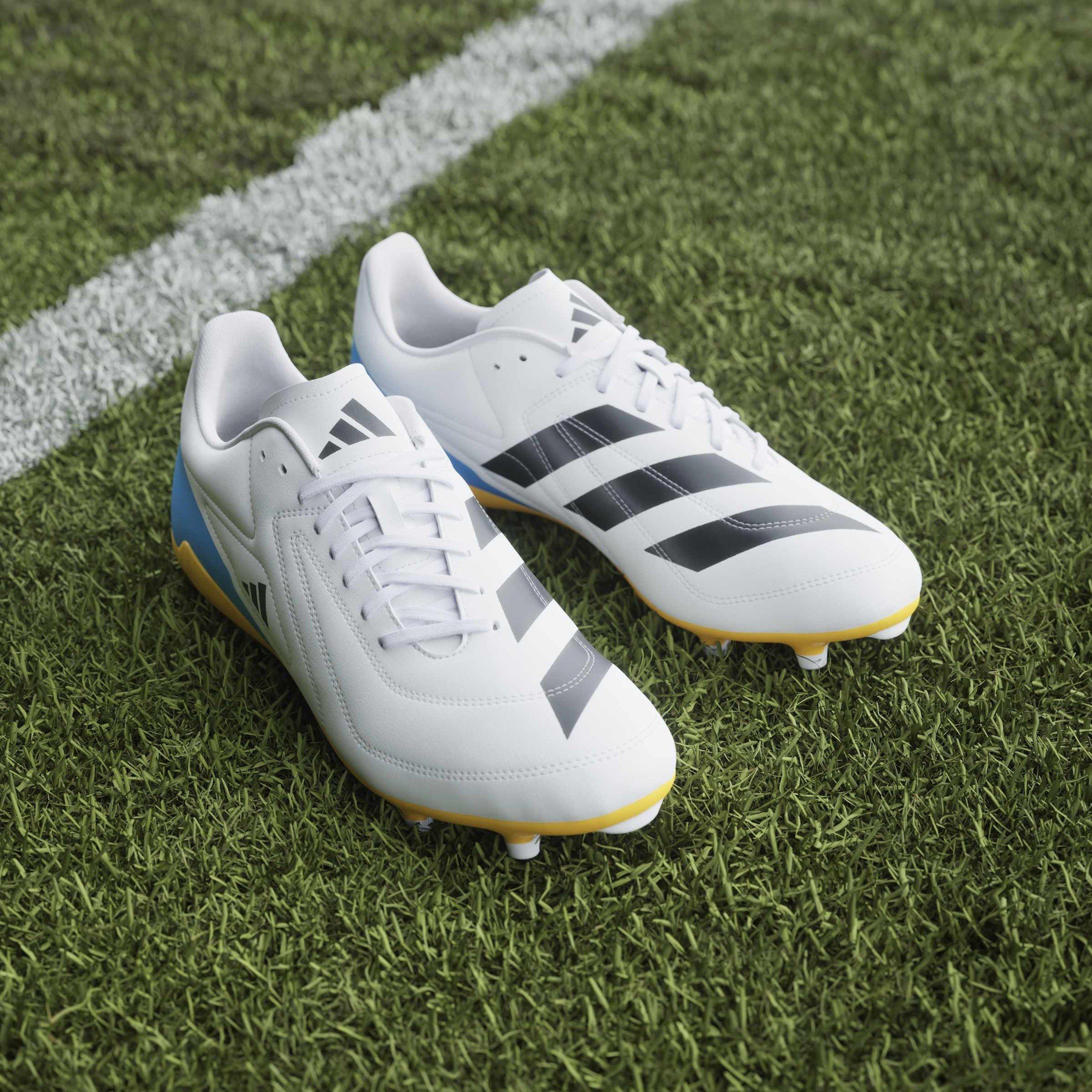 Wht/Blk/luc - adidas - RS-15 Adults Firm Ground Rugby Boots - 15