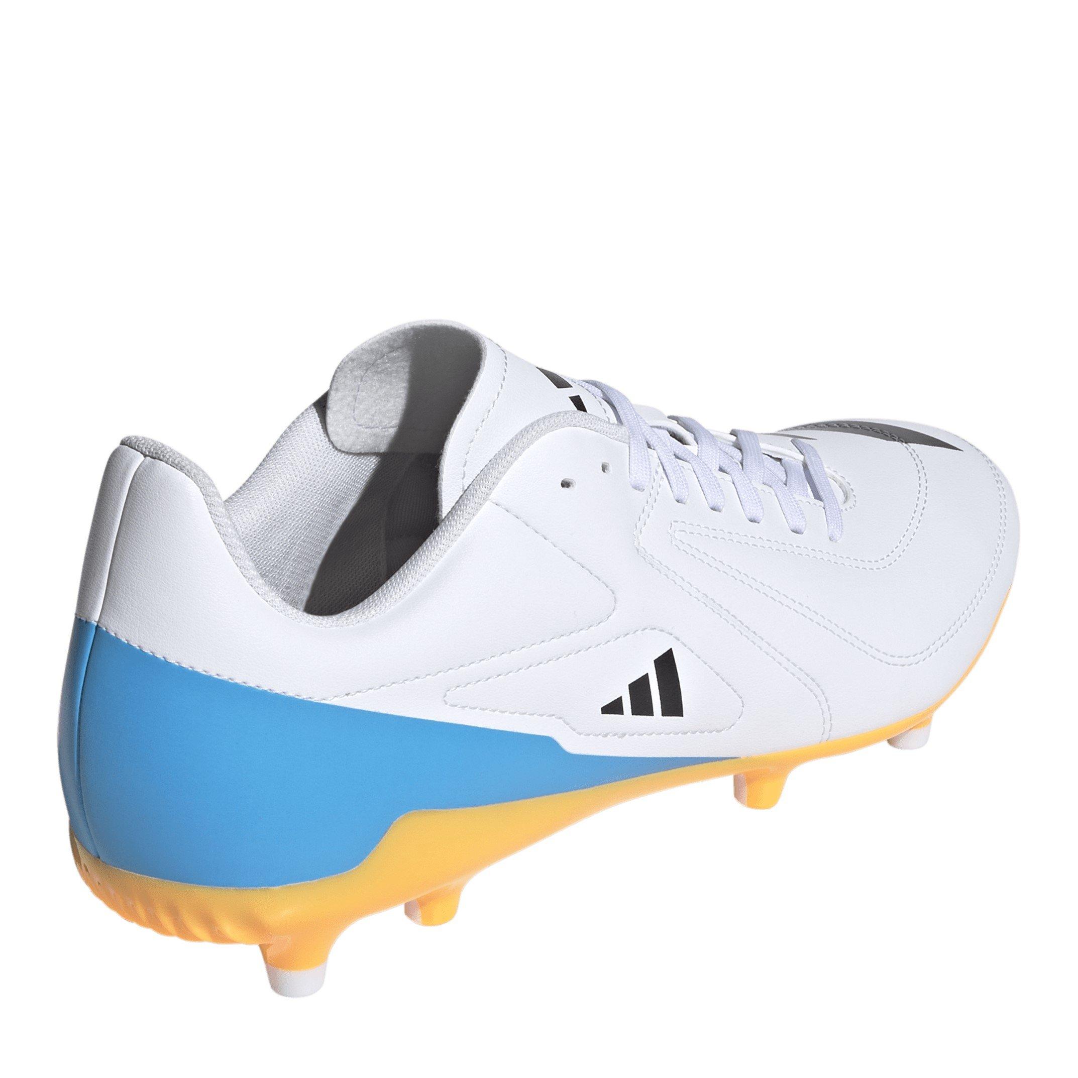 Wht/Blk/luc - adidas - RS-15 Adults Firm Ground Rugby Boots - 4