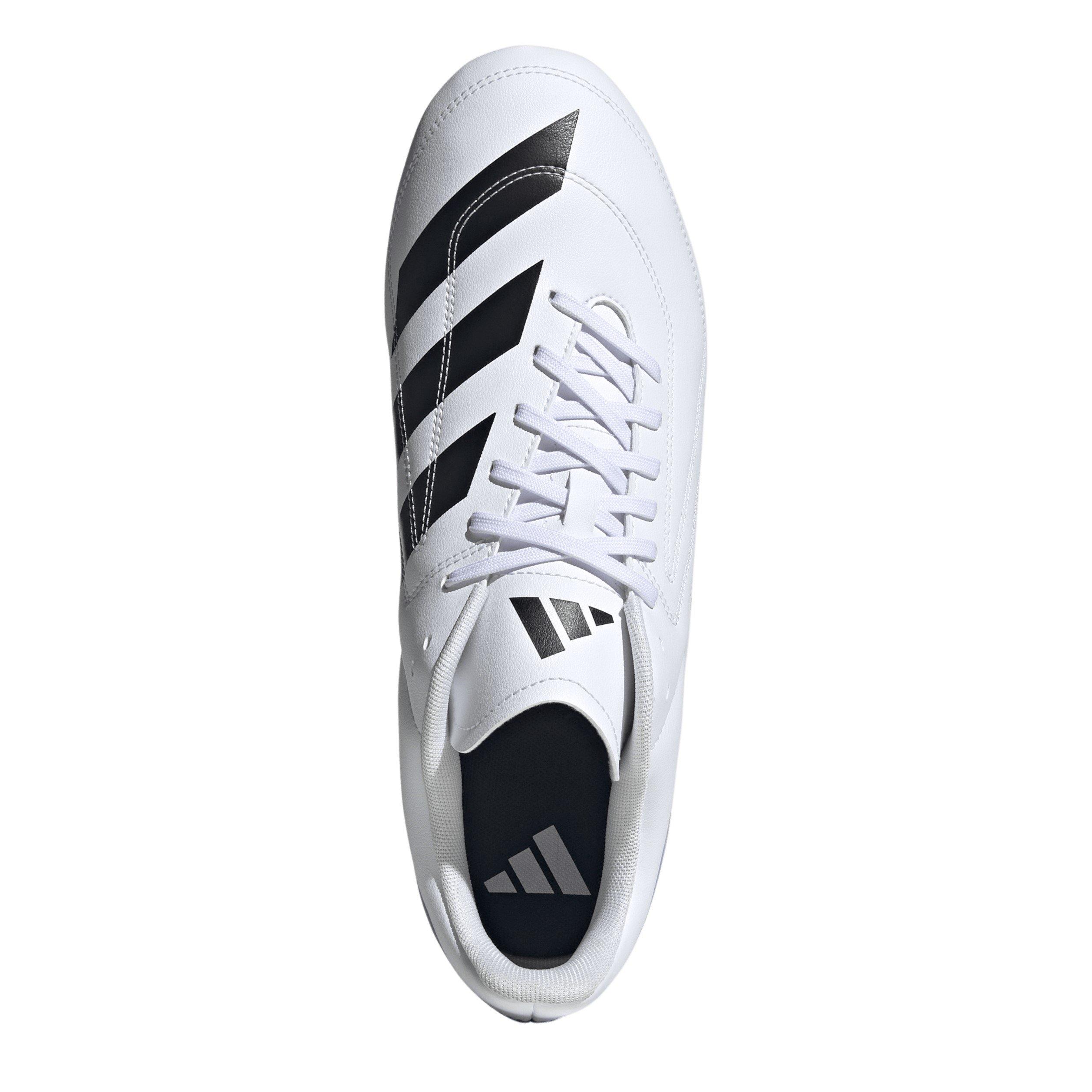 Wht/Blk/luc - adidas - RS-15 Adults Firm Ground Rugby Boots - 5