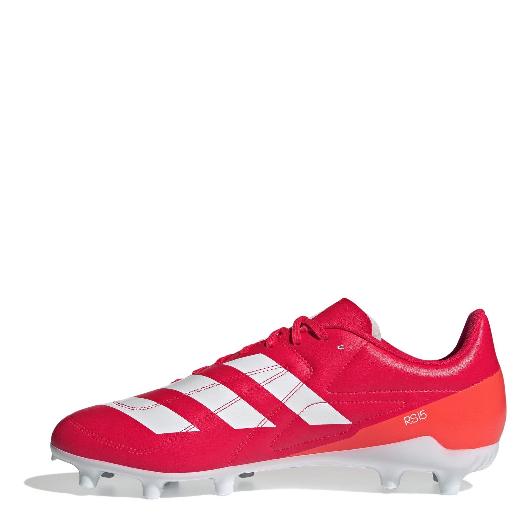 Red/Wht/Ora - adidas - RS-15 Adults Firm Ground Rugby Boots - 2