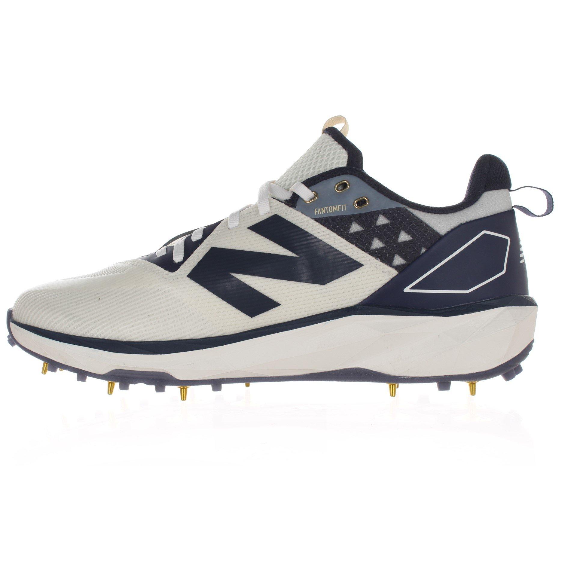 Blanco/Azul - New Balance - FuelCell 10v6 Spike Cricket Shoes Adults - 4
